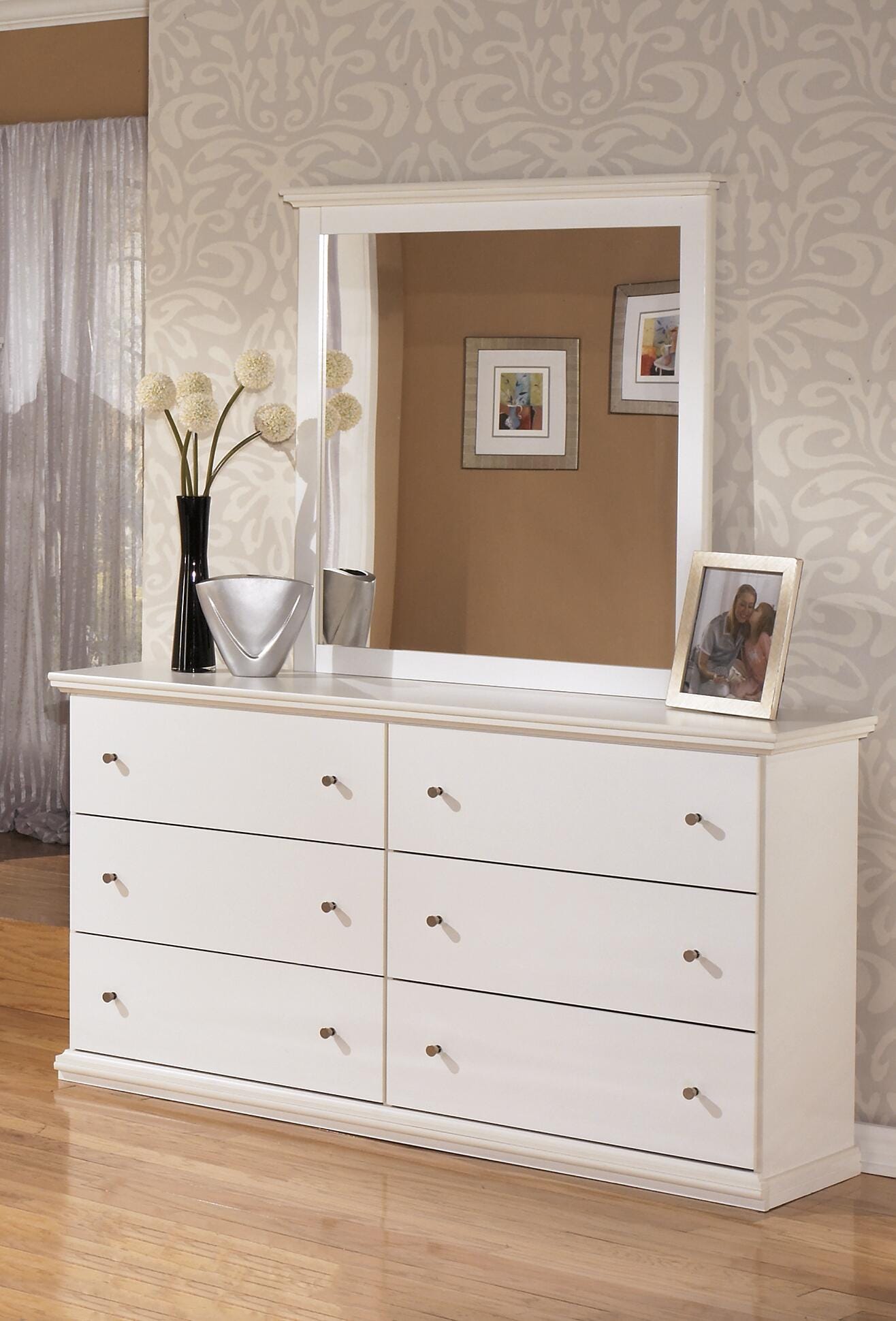Bostwick Shoals Dresser and Mirror, White, rollover