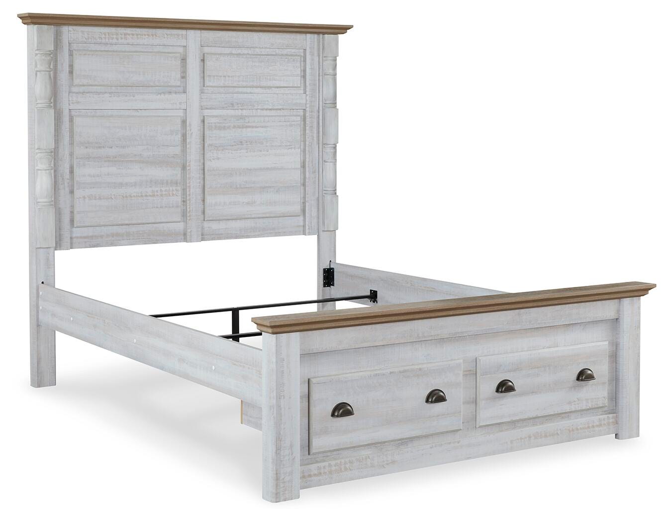 Haven Bay Queen Panel Storage Bed, Two-tone, large
