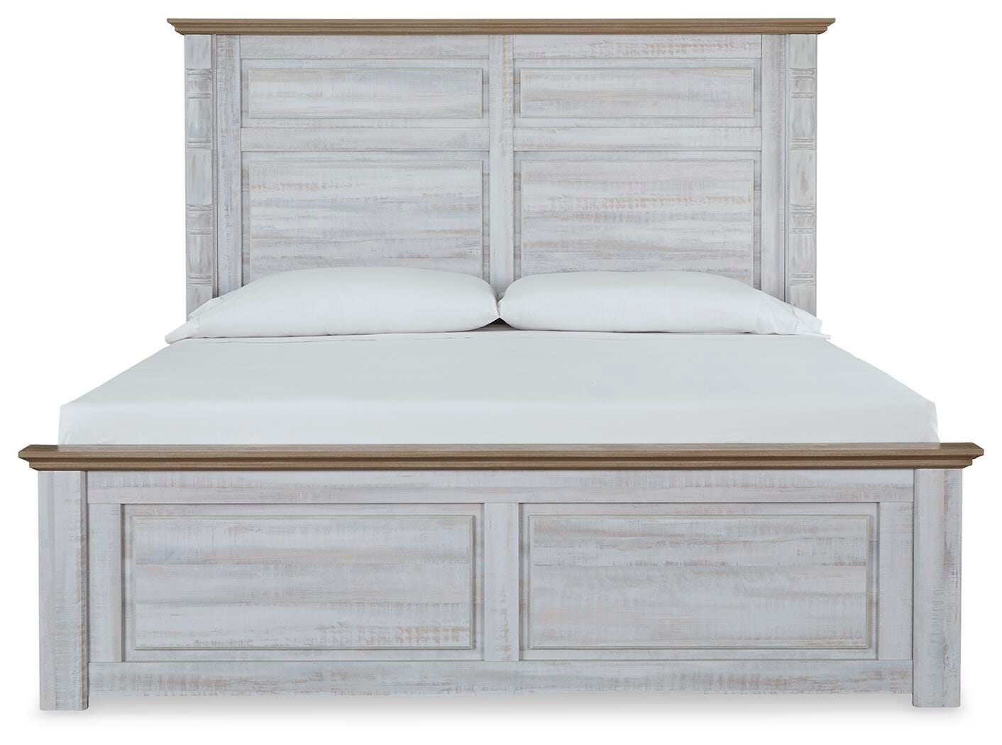 Haven Bay King Panel Bed, Two-tone, large