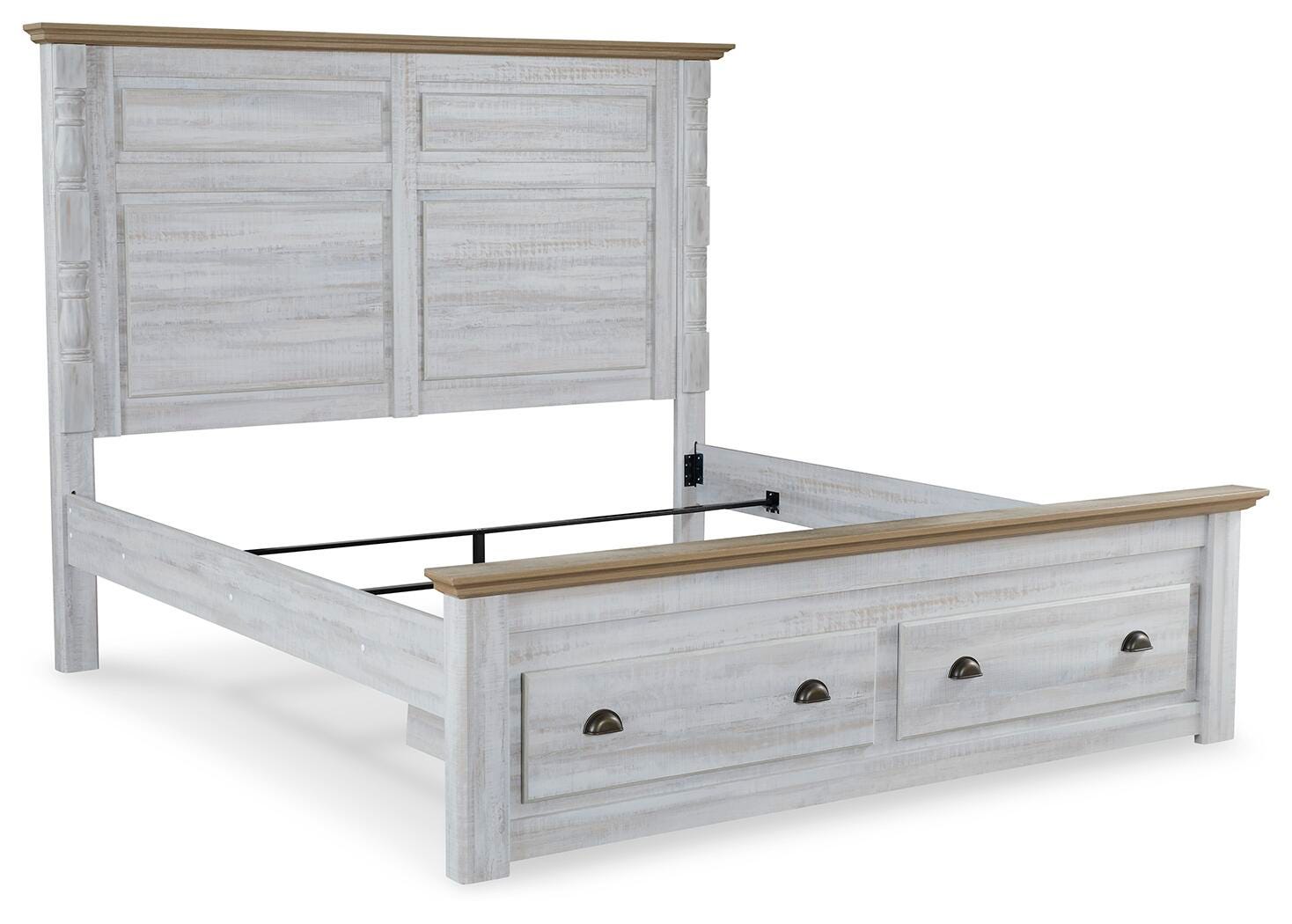 Haven Bay King Panel Storage Bed, Two-tone, large