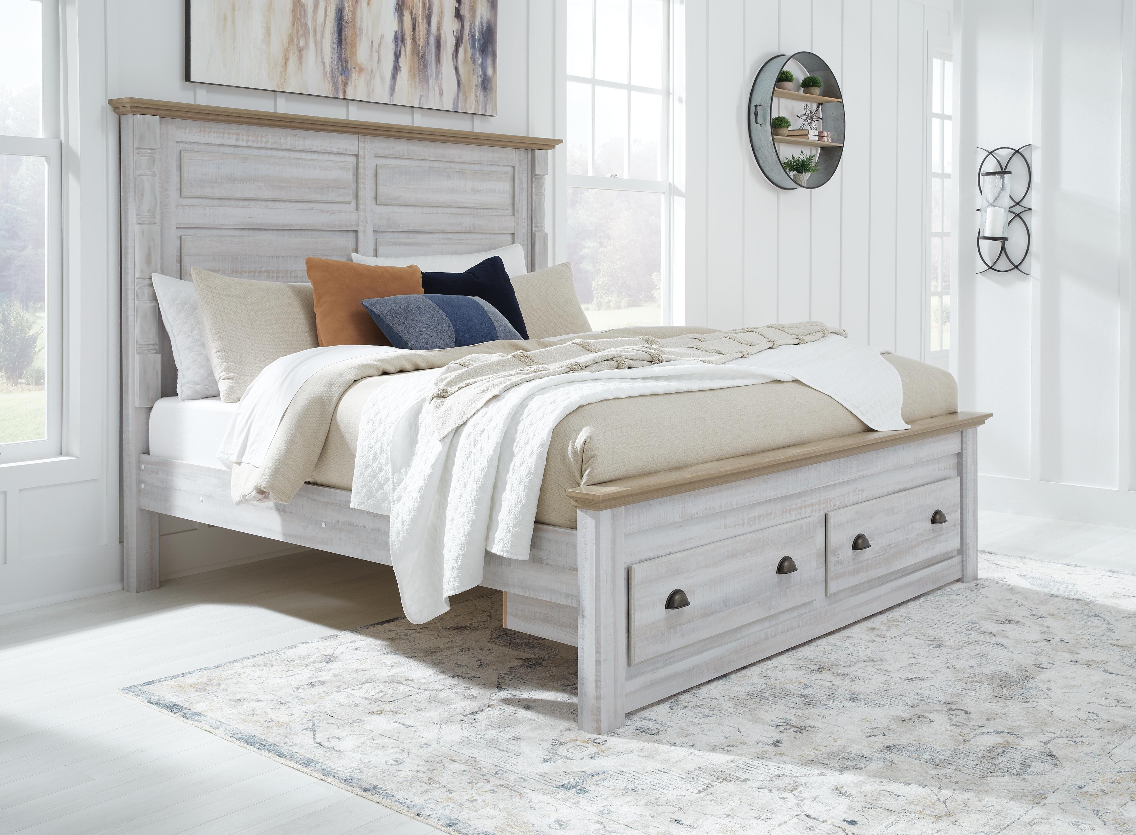 Haven Bay King Panel Storage Bed, Two-tone, large