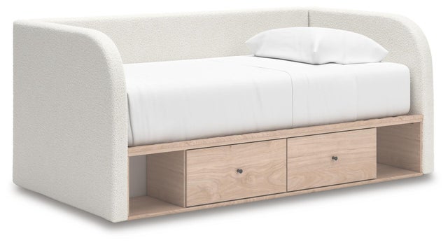 Shapella Twin Upholstered Day Bed with Storage