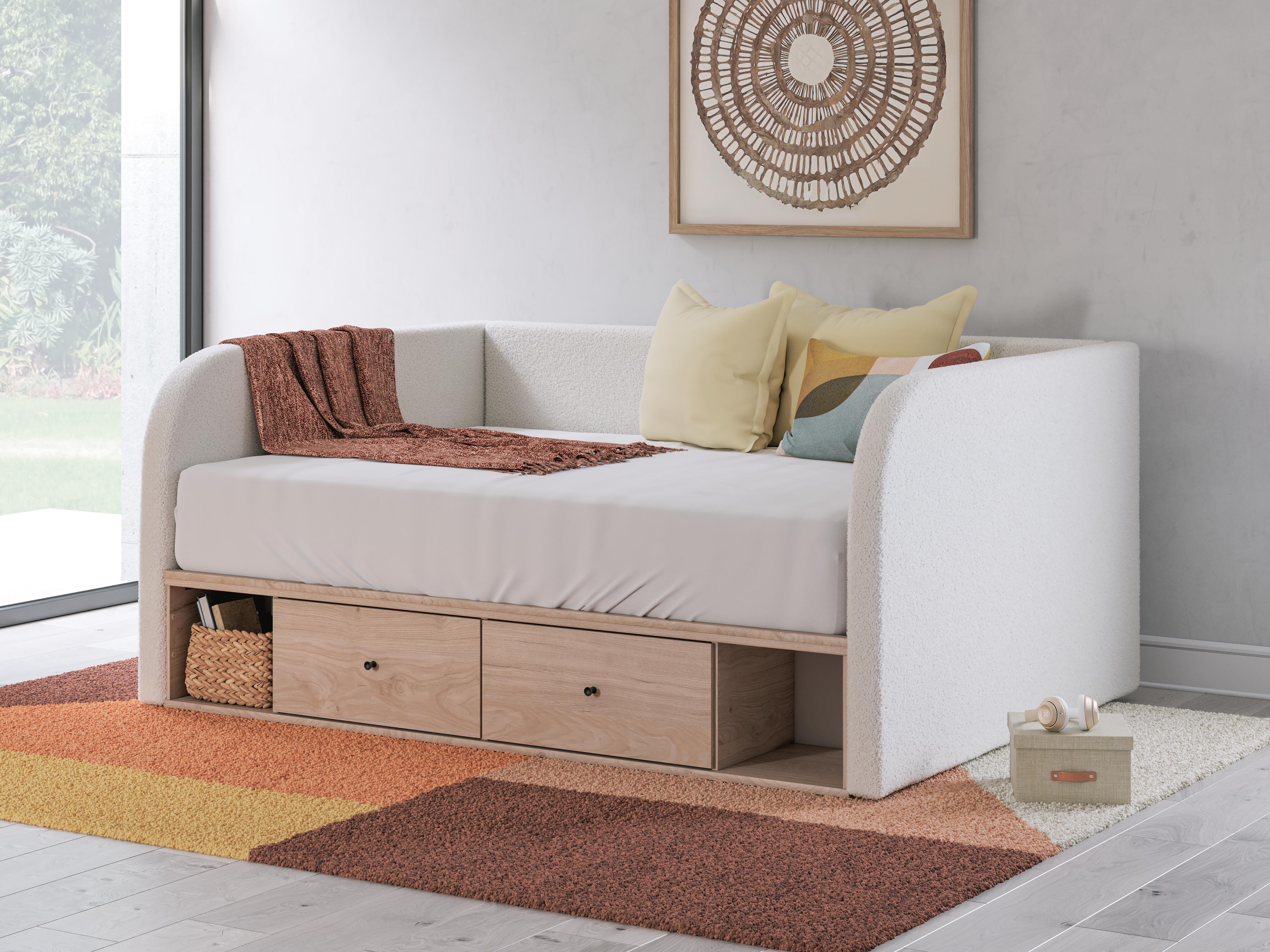 Shapella Full Upholstered Day Bed with Storage | Ashley