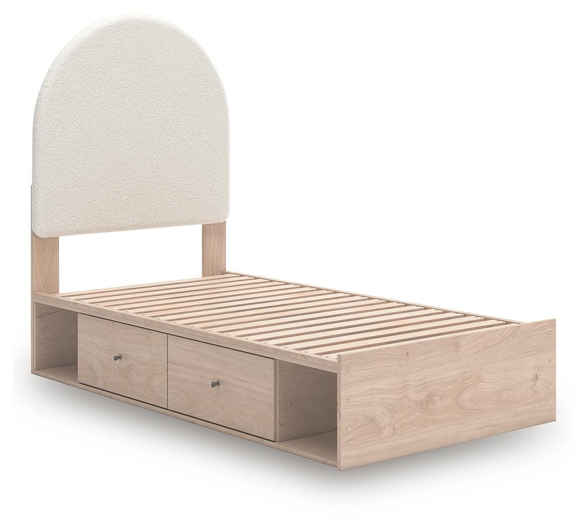 Shapella Twin Upholstered Panel Bed with Storage - image 4