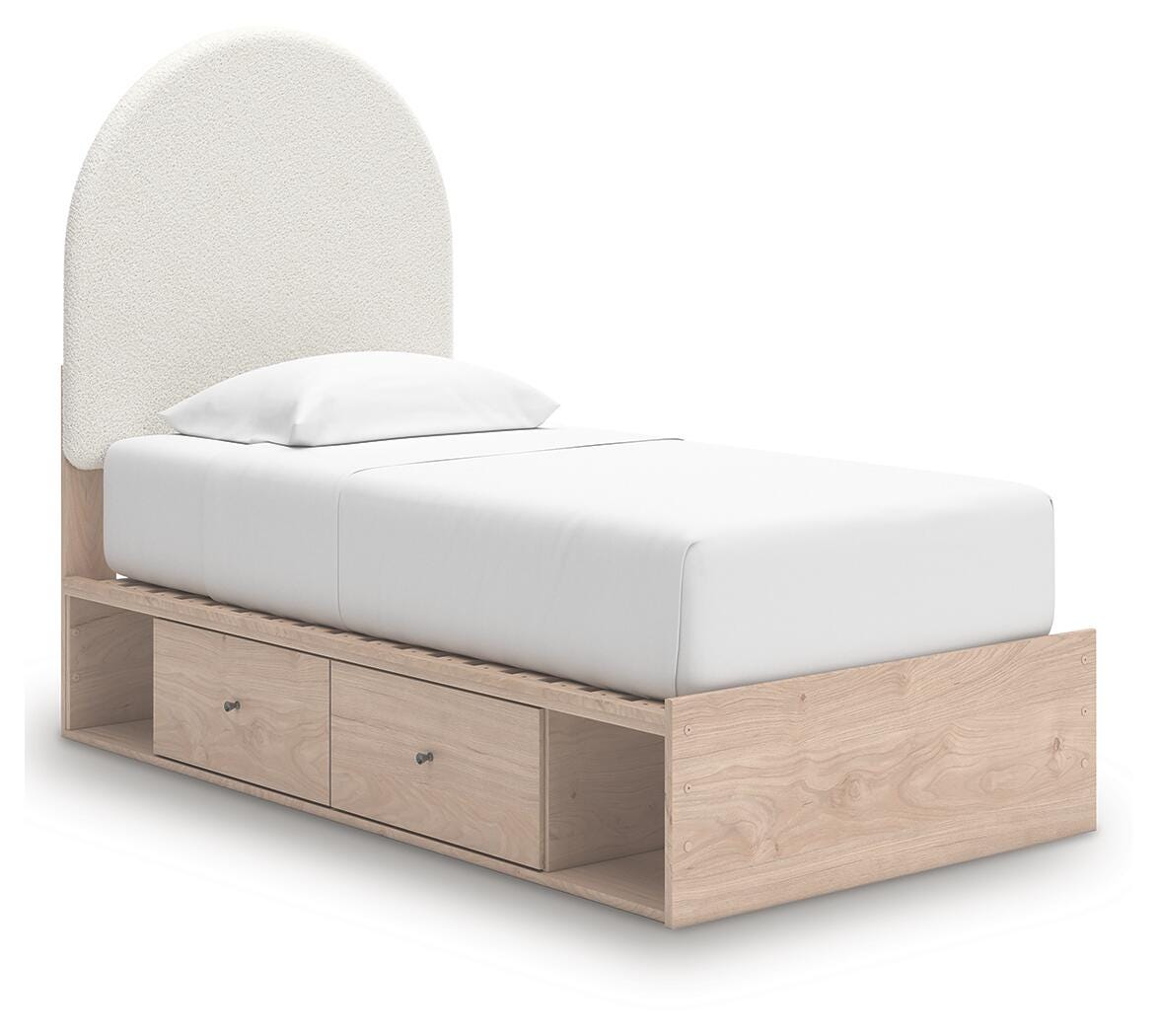 Shapella Twin Upholstered Panel Bed with Storage - image 2