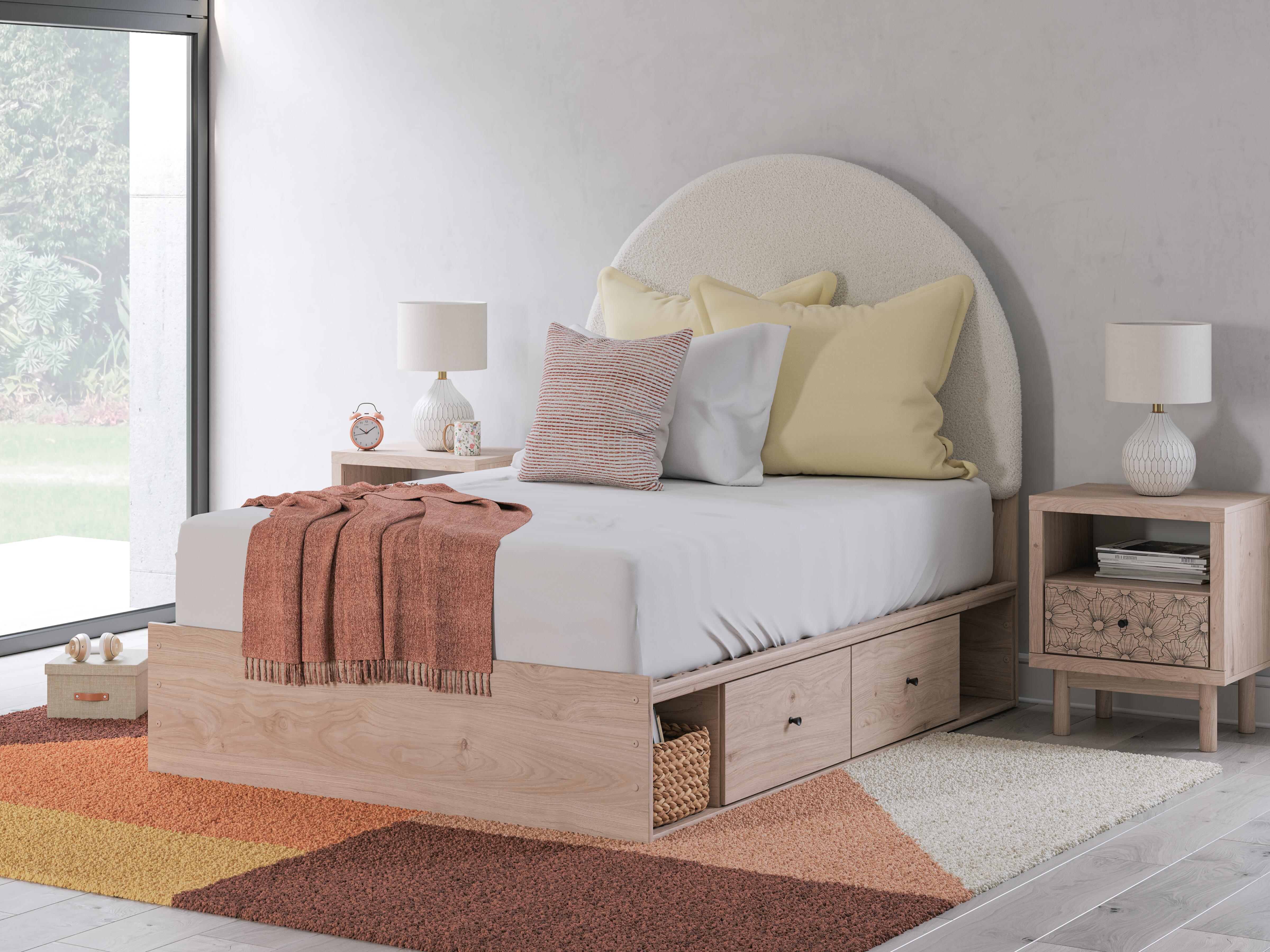Shapella Full Upholstered Panel Bed with Storage - image 1