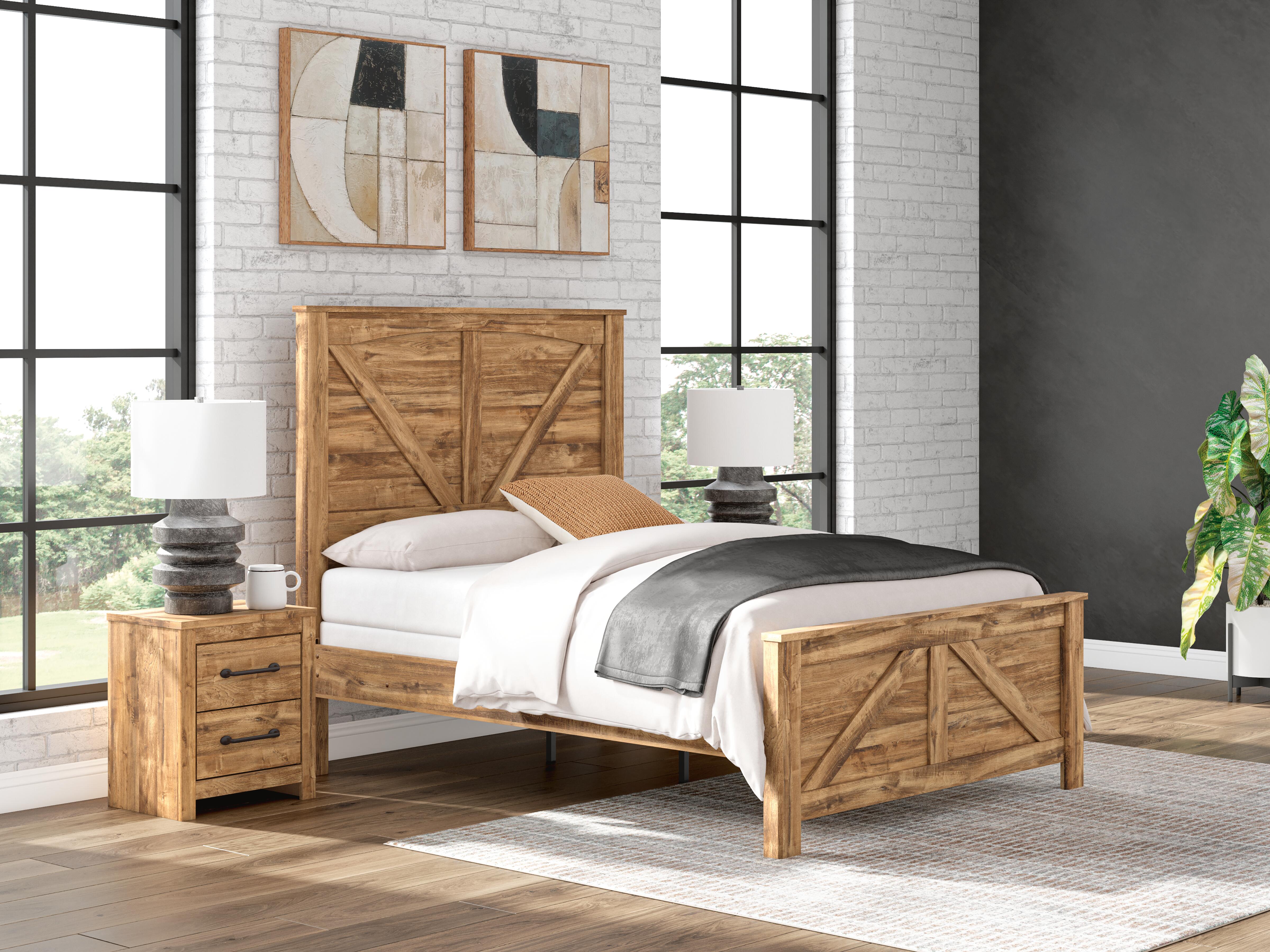 Branstony Queen Crossbuck Panel Bed - image 1