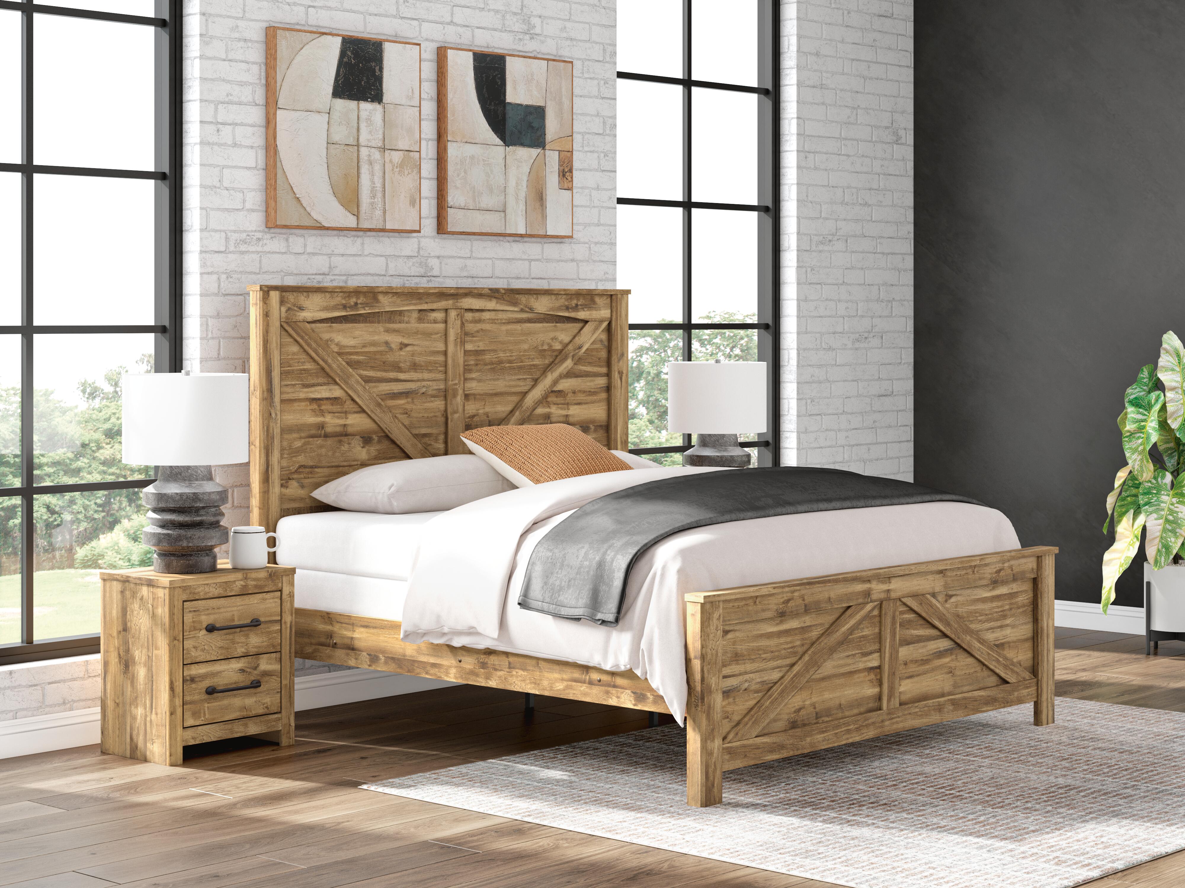 Branstony King Crossbuck Panel Bed - image 1