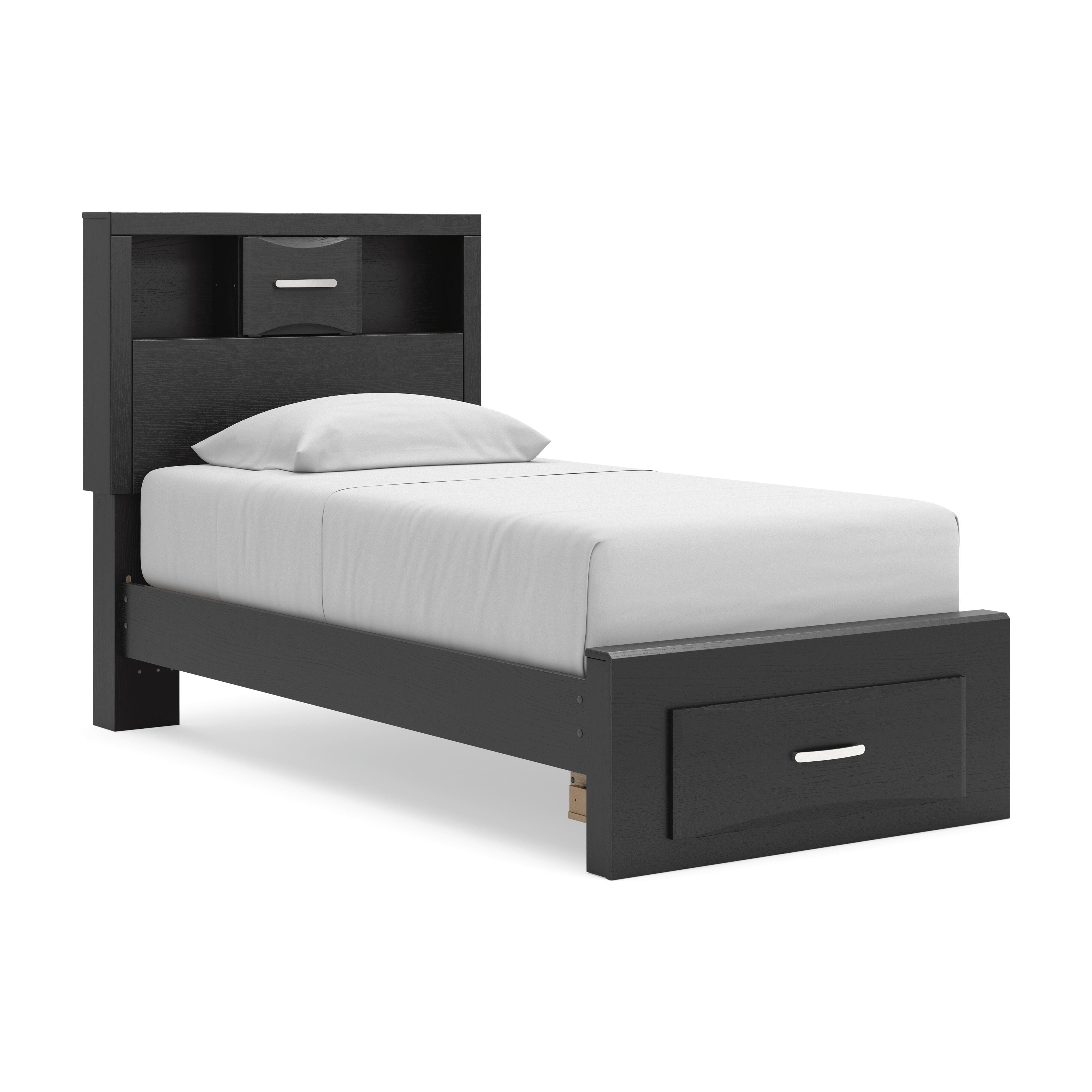 B12. Stabotta Twin Bookcase Storage Bed