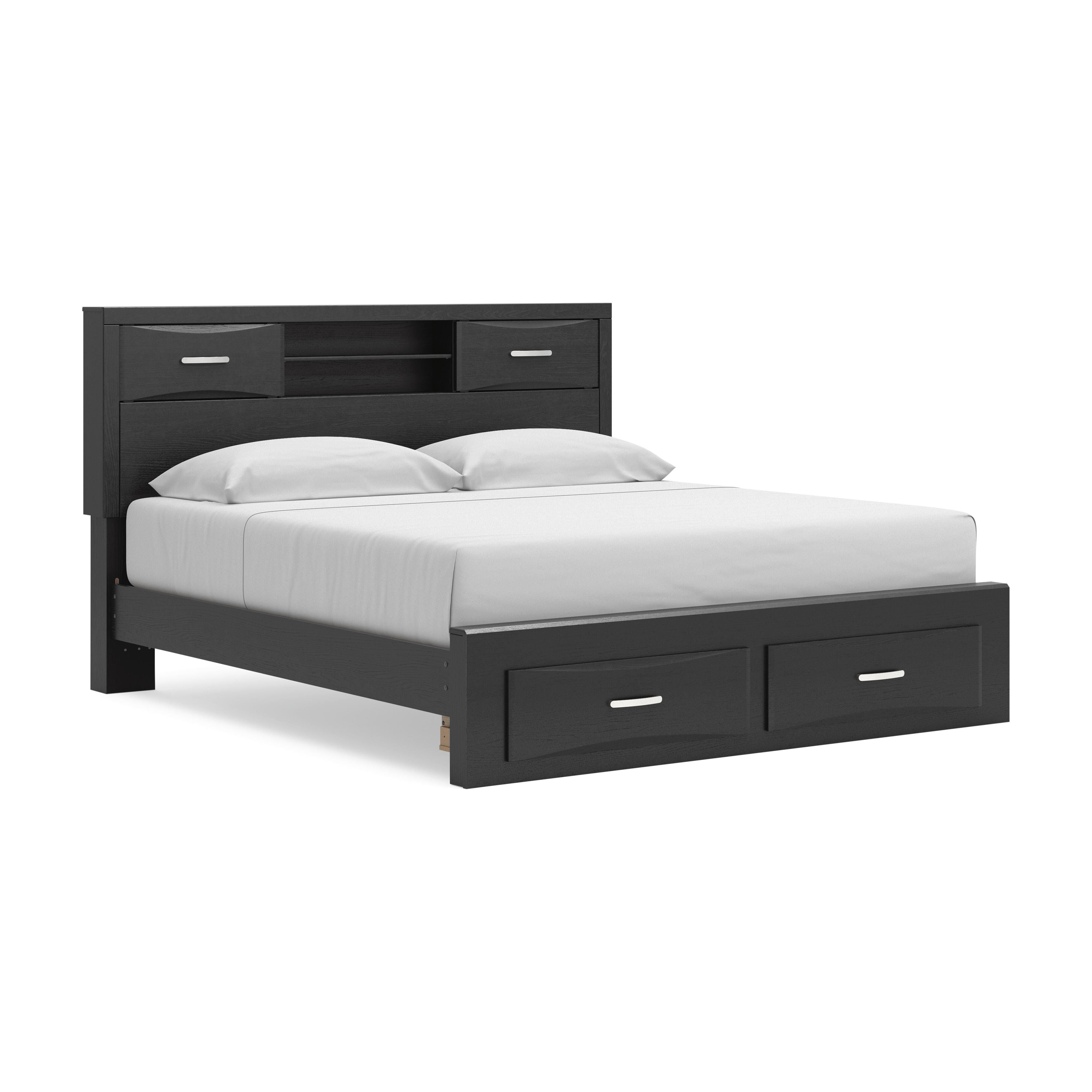 B10. Stabotta King Bookcase Storage Bed