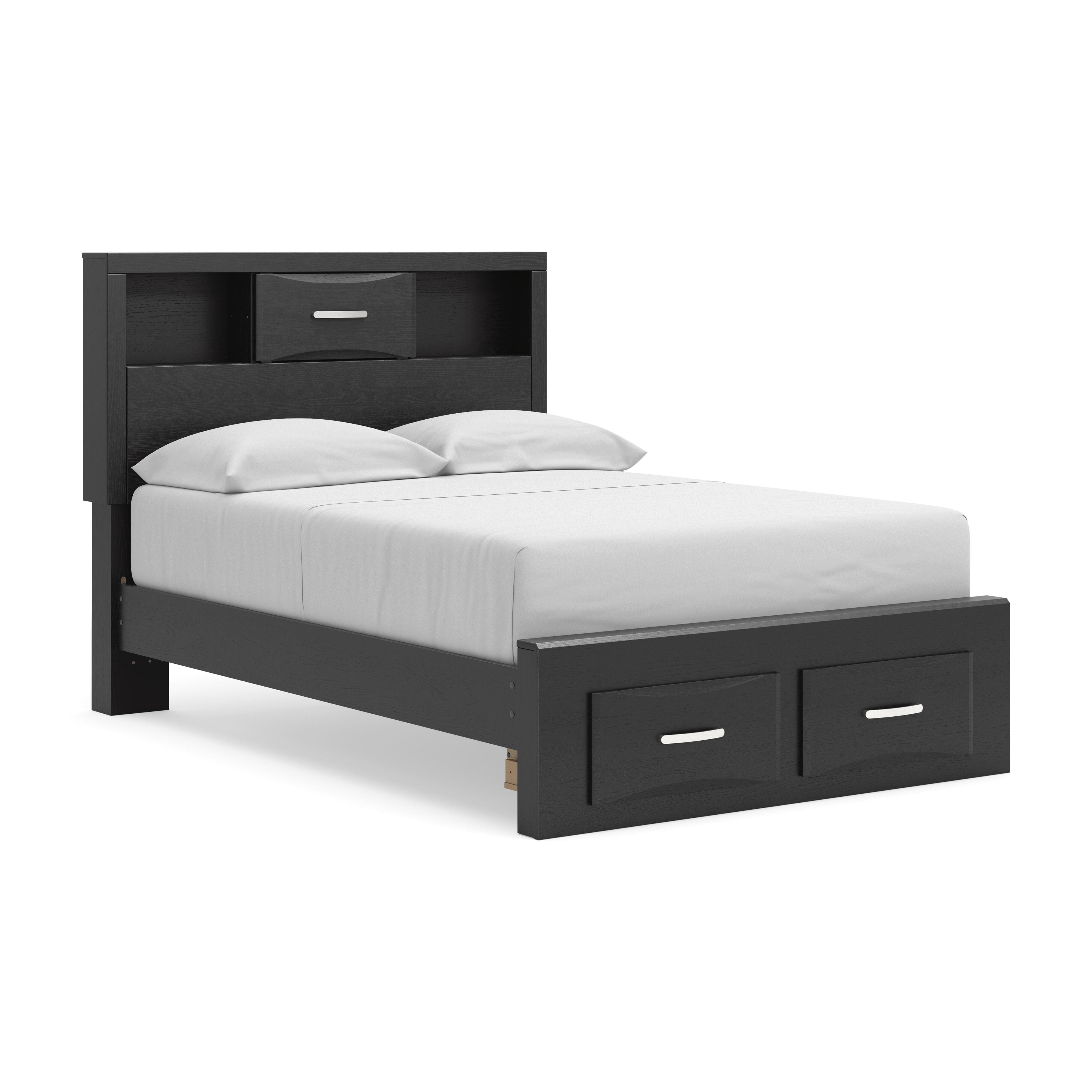 B2. Stabotta Full Bookcase Storage Bed