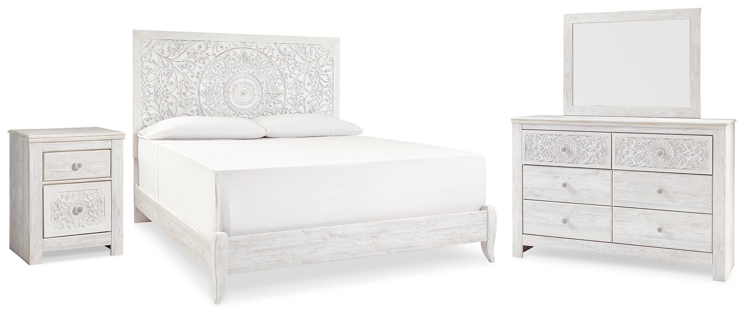 Paxberry King Panel Bed, Dresser, Mirror and Nightstand - image 1