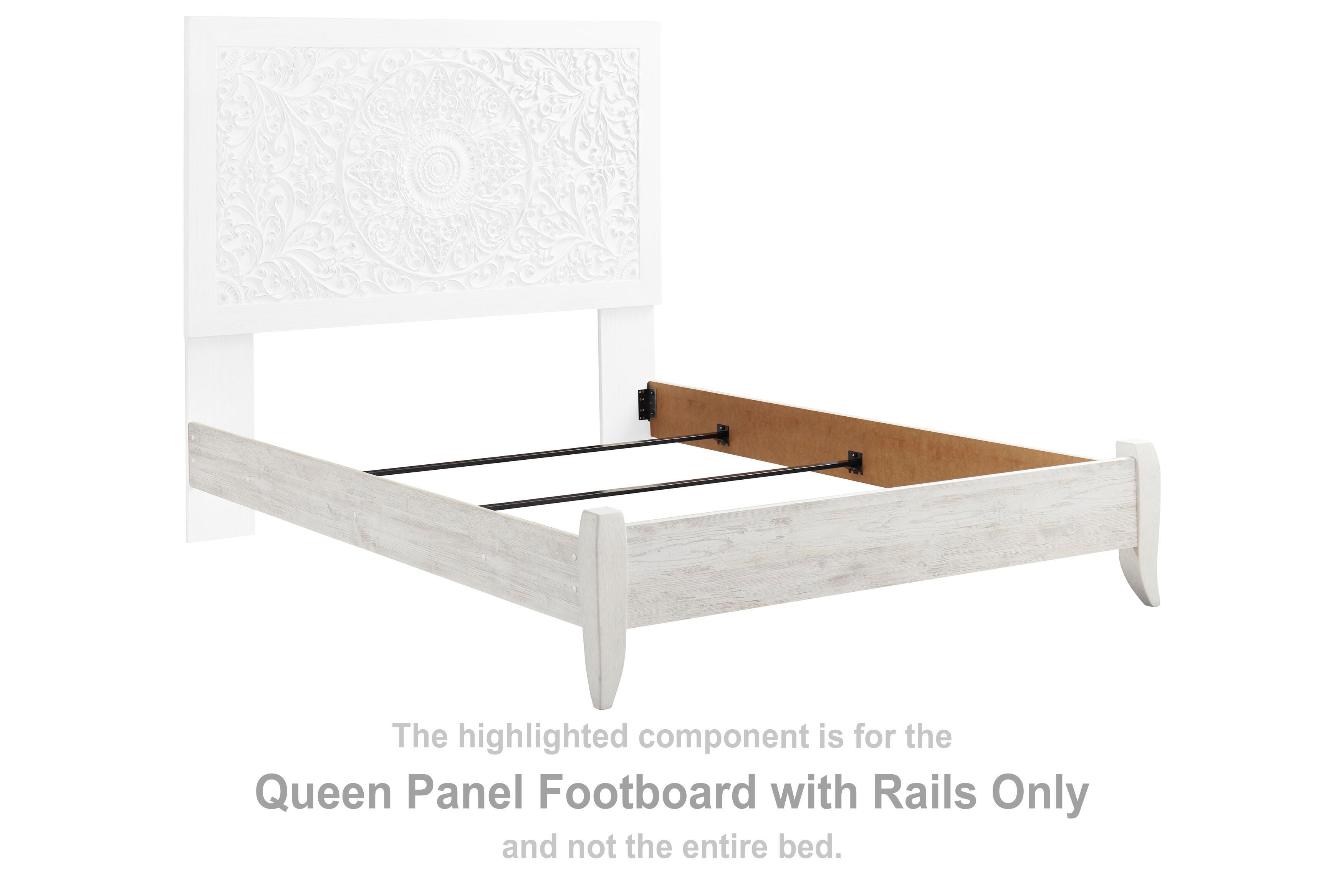 Paxberry Queen Panel Footboard with Rails, , large
