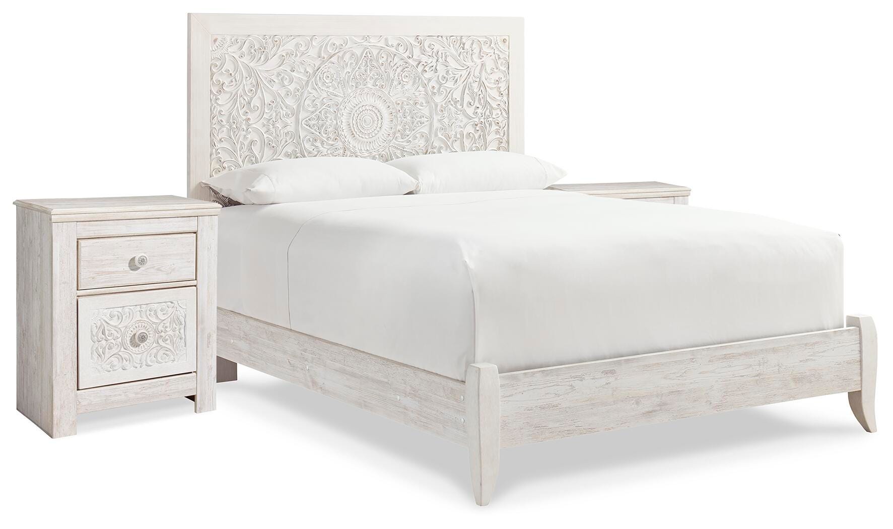 Paxberry Queen Panel Bed and 2 Nightstands - image 1