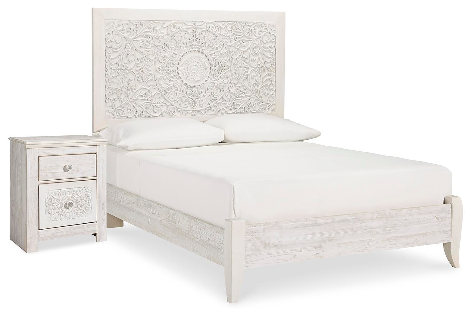 Paxberry Full Panel Bed and Nightstand - image 1