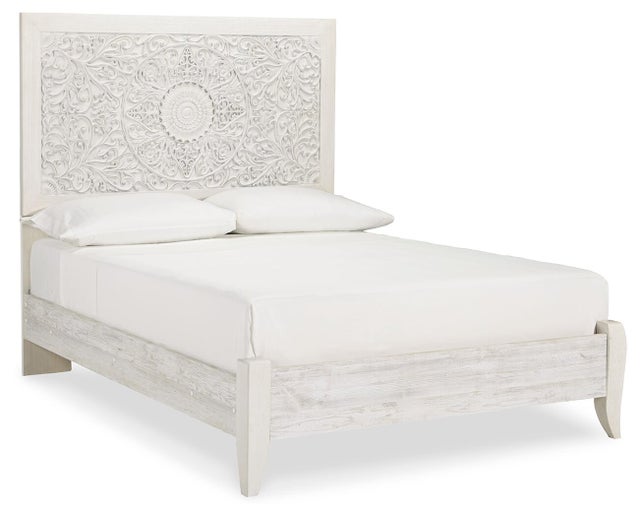 Paxberry Full Panel Bed, Whitewash