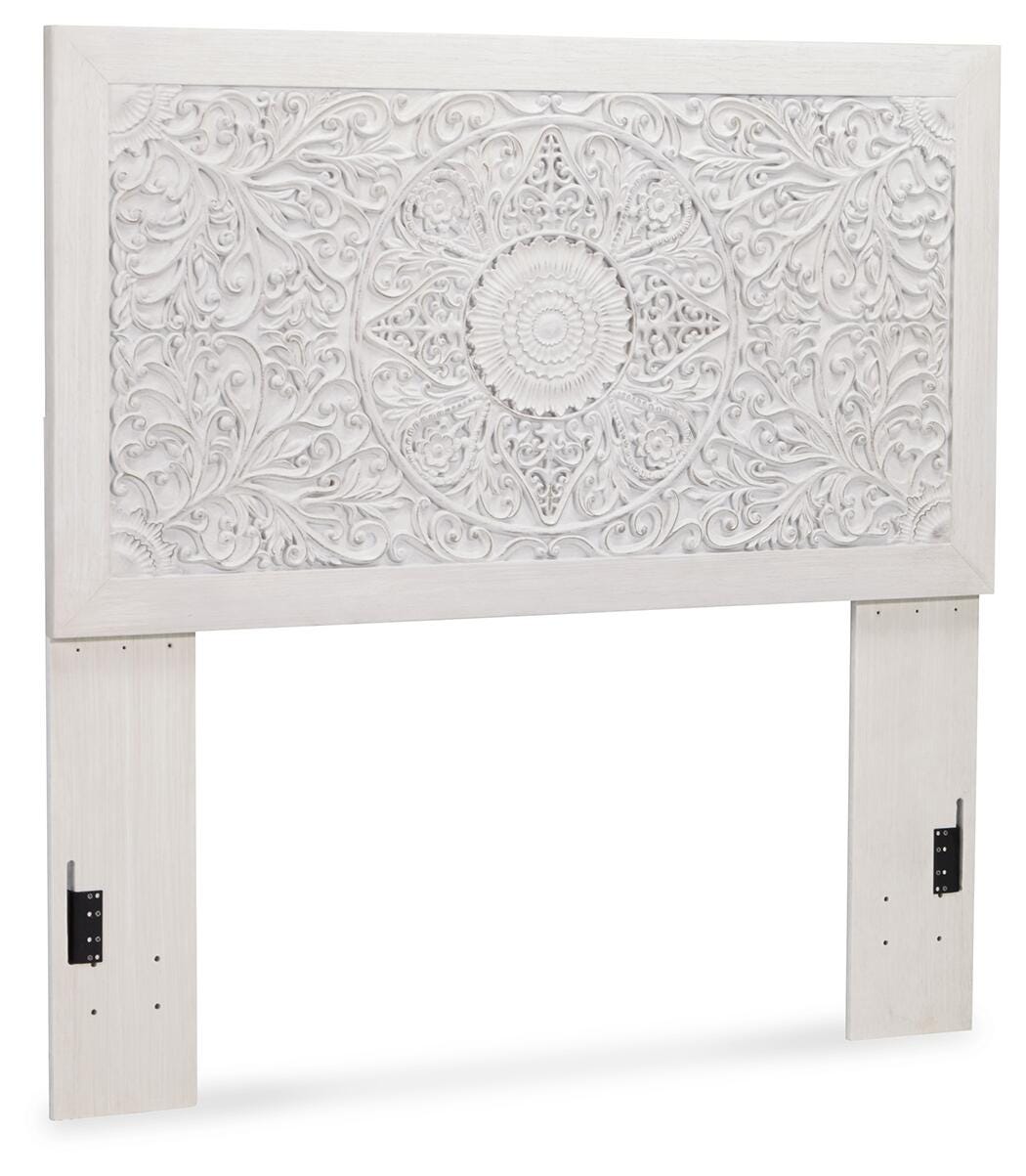 Paxberry Full Panel Headboard, Whitewash, large