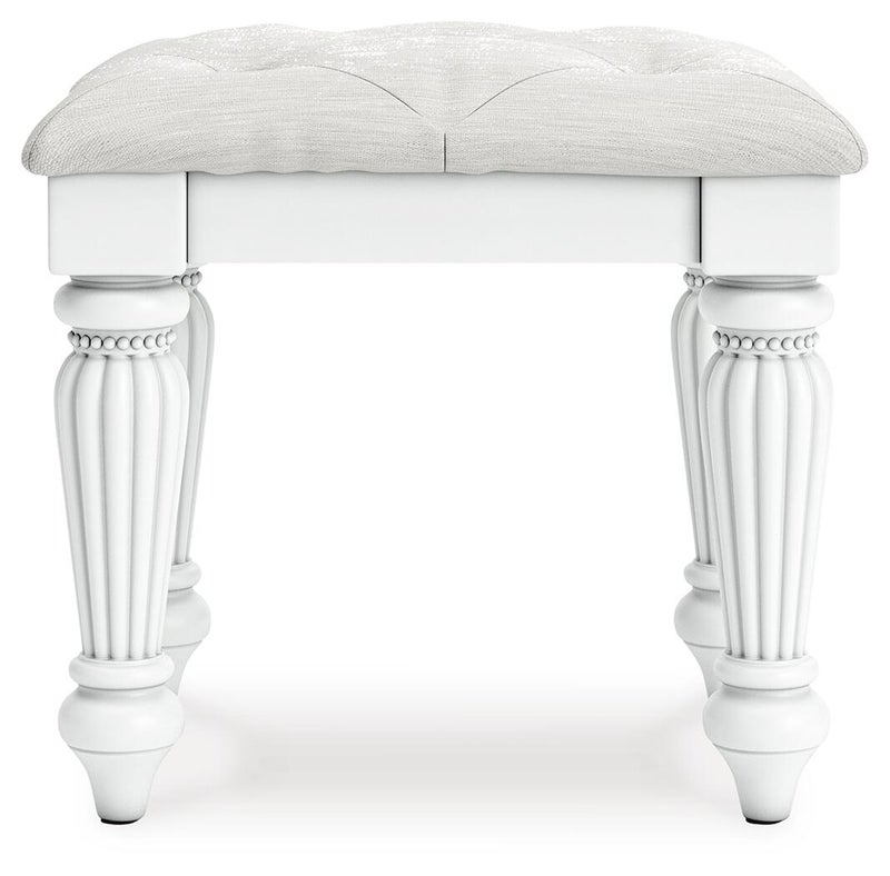 Maylilly Vanity Stool, White