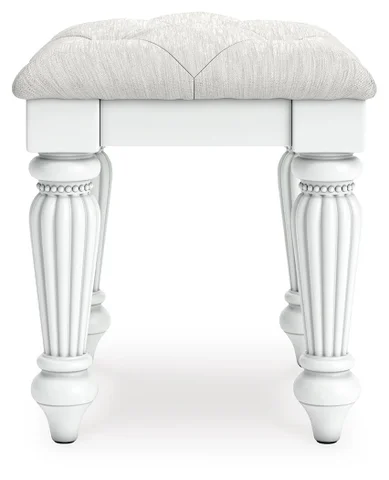 white dressing stool Organizedlife Square Vanity Chair, High Elastic Cotton Makeup Bench, Modern Padded Piano Stool Seat for Makeup Room, Bathroom, Living Room, Ottoman, (Curved Leg, White) | Minimalist Style living rooms Camilla Vanity Stool, Performance Everyday
