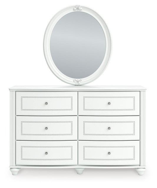 Maylilly Dresser and Mirror, White