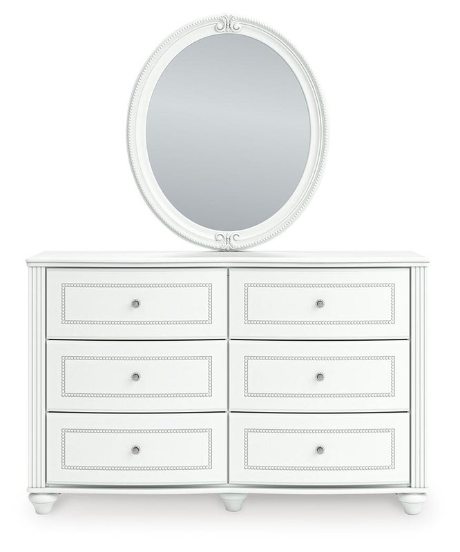 Maylilly Dresser and Mirror, White