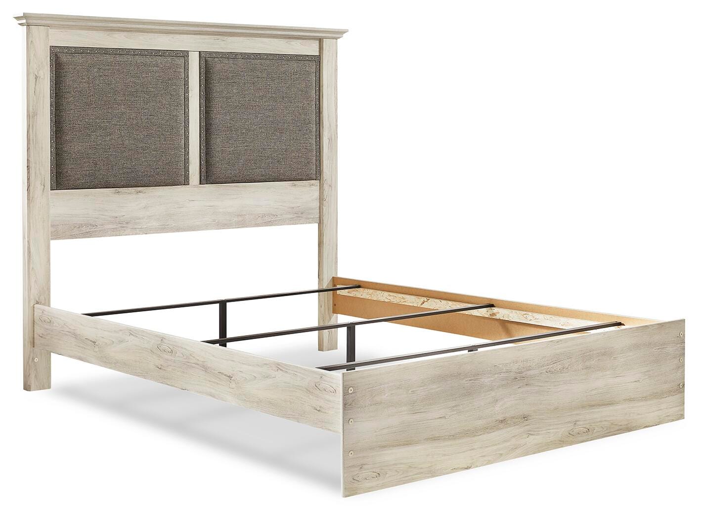 Cambeck King Upholstered Panel Bed, Whitewash, large
