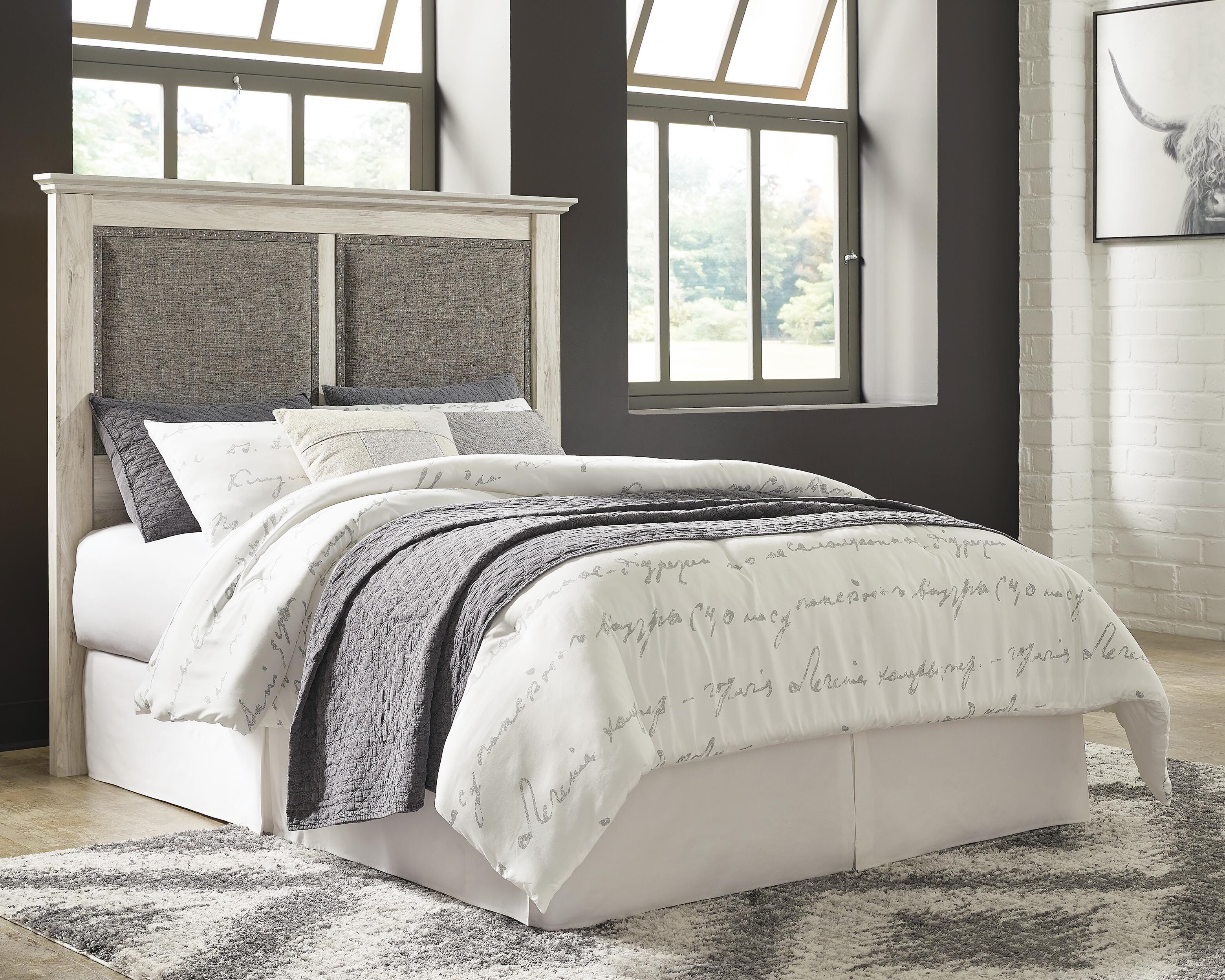 Cambeck King Upholstered Panel Headboard, , rollover