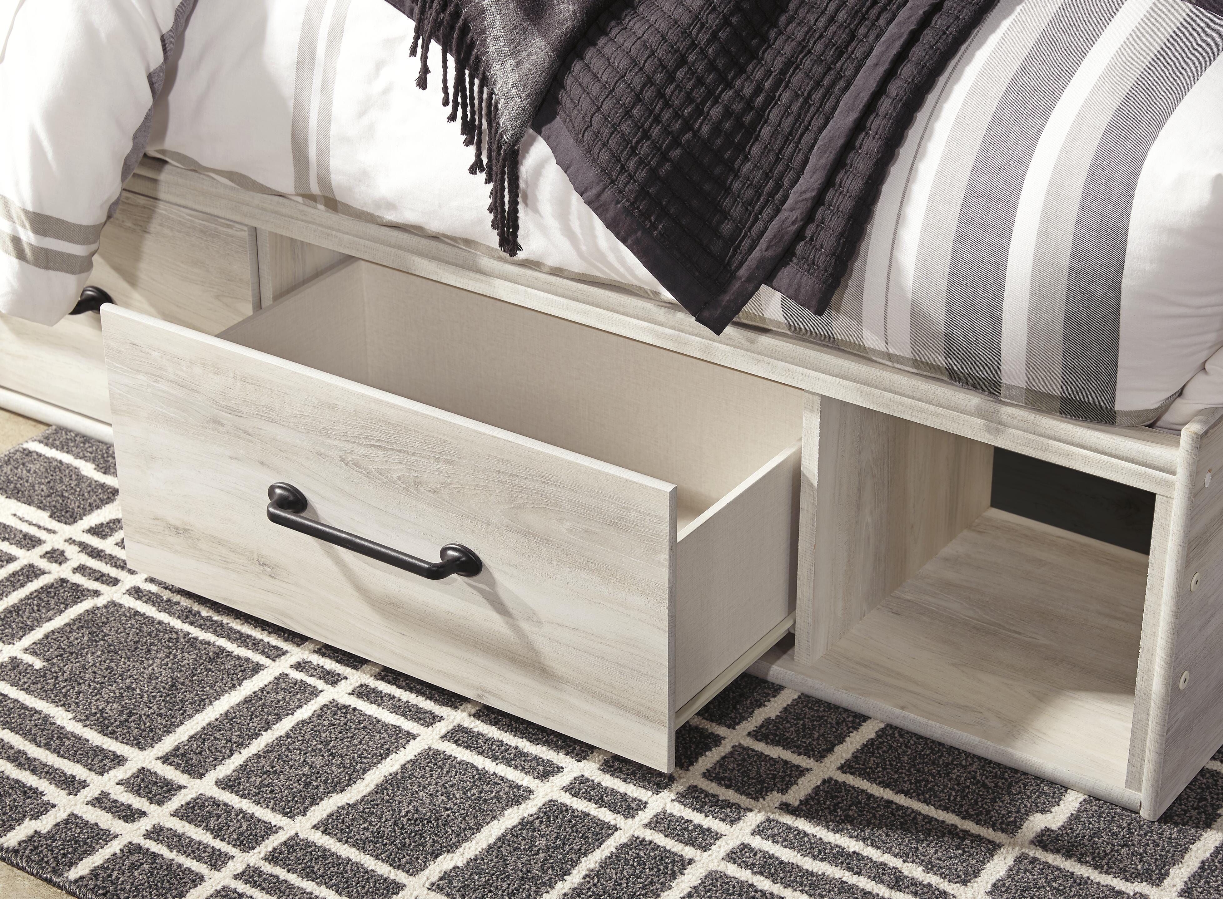 Cama de almacenamiento Cambeck Queen con panel, cómoda, espejo, 2 arcones y 2 mesitas de noche - image 29