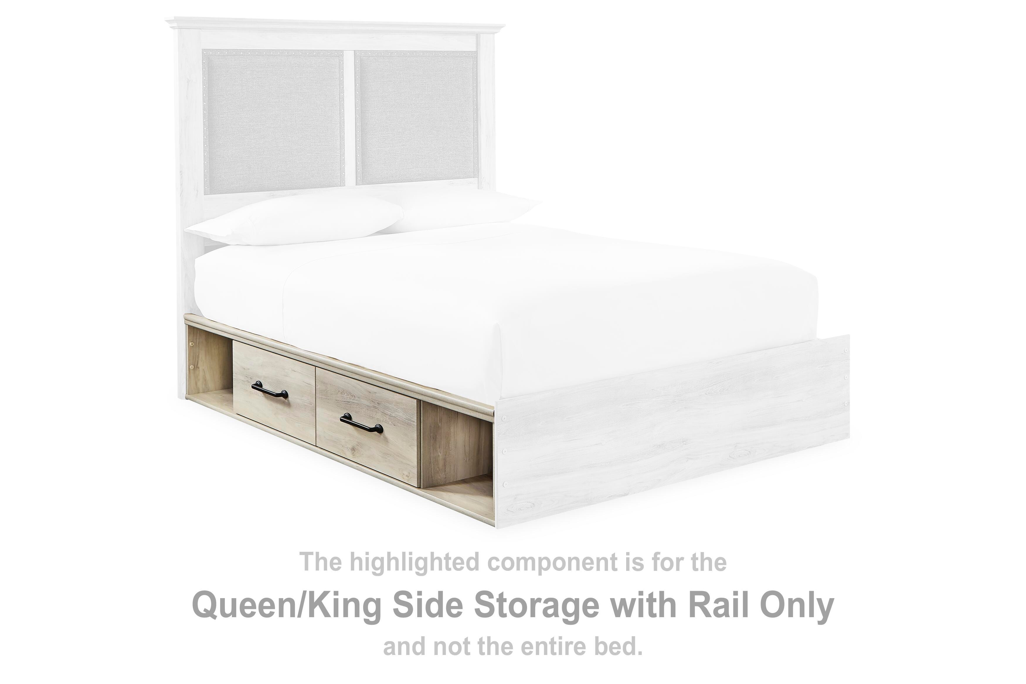 Cama Queen/King Cambeck con almacenamiento lateral y riel - image 2