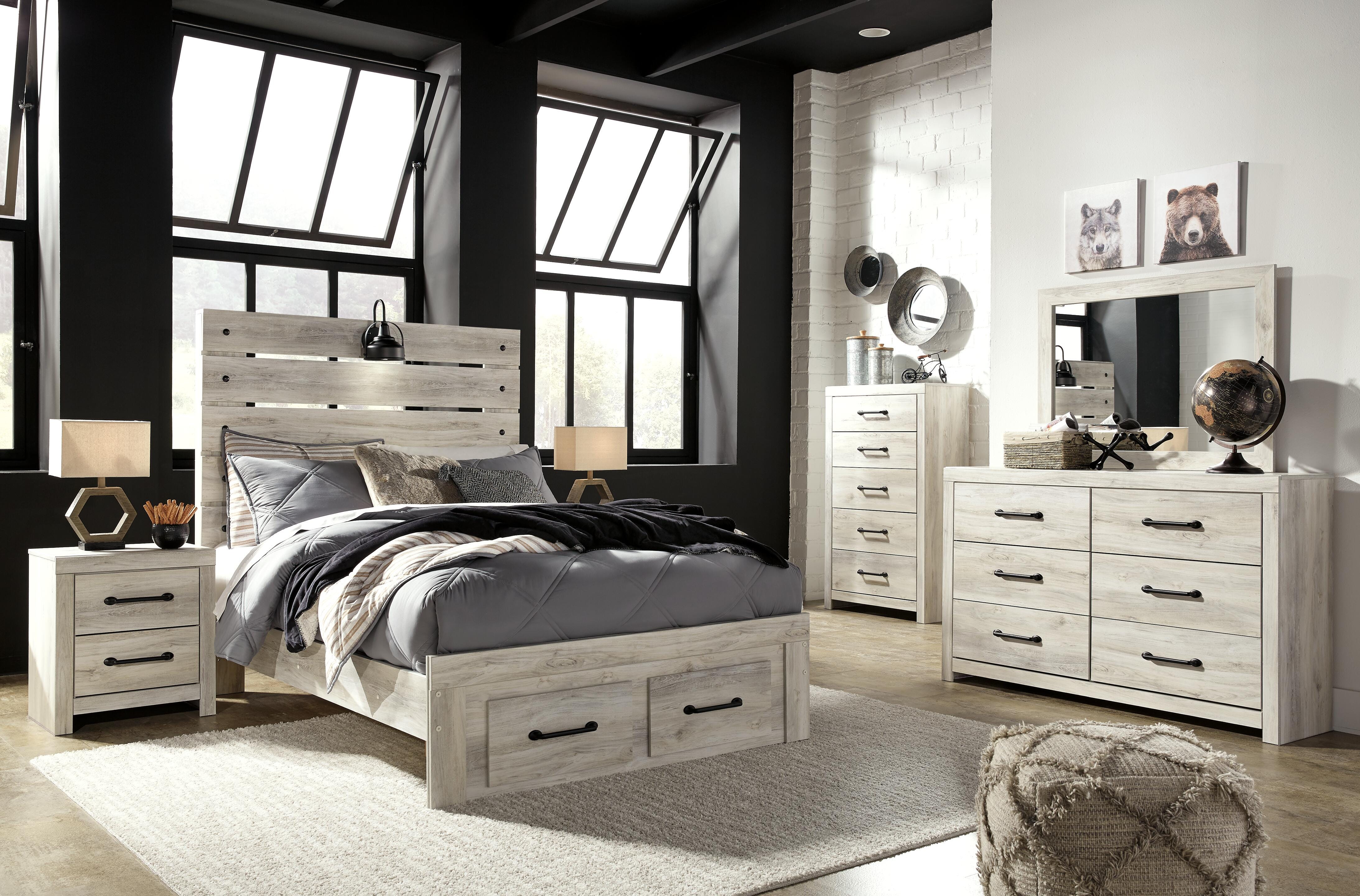 Cambeck Full Panel Bed with 2 Storage Drawers - image 7