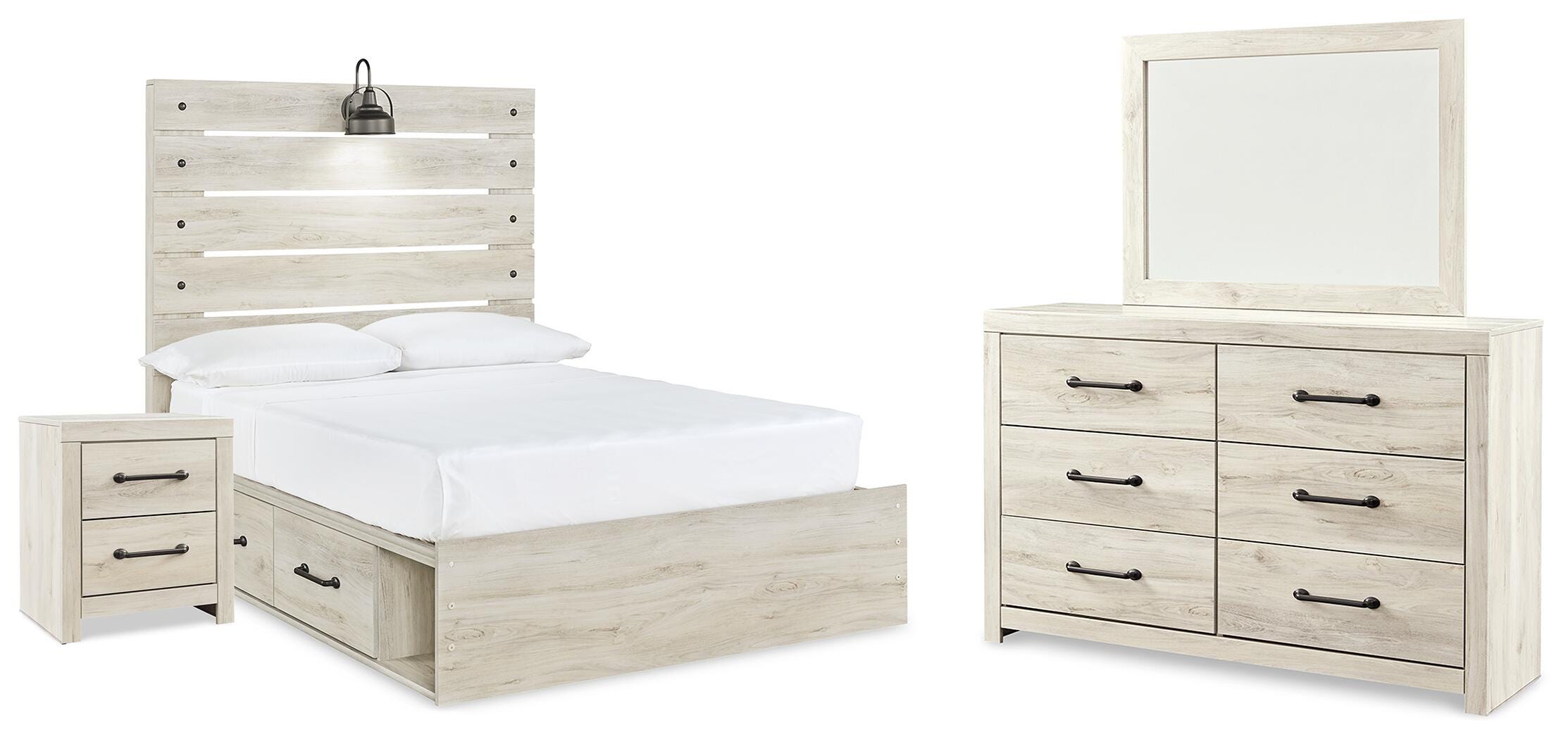 Cambeck Full Panel Bed with Storage, Dresser, Mirror and Nightstand - image 1