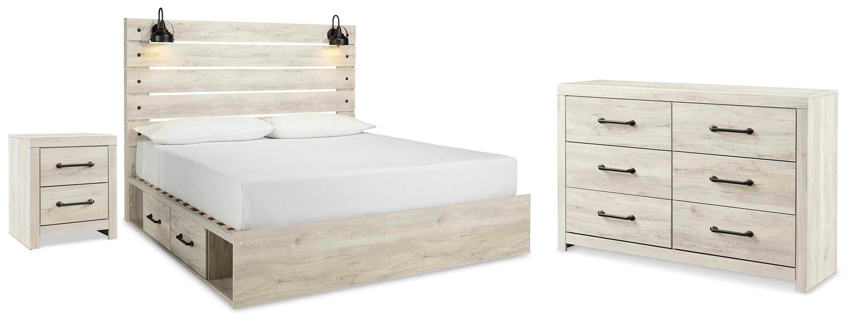 Cambeck King Panel Storage Bed. Dresser and Nightstand - image 1