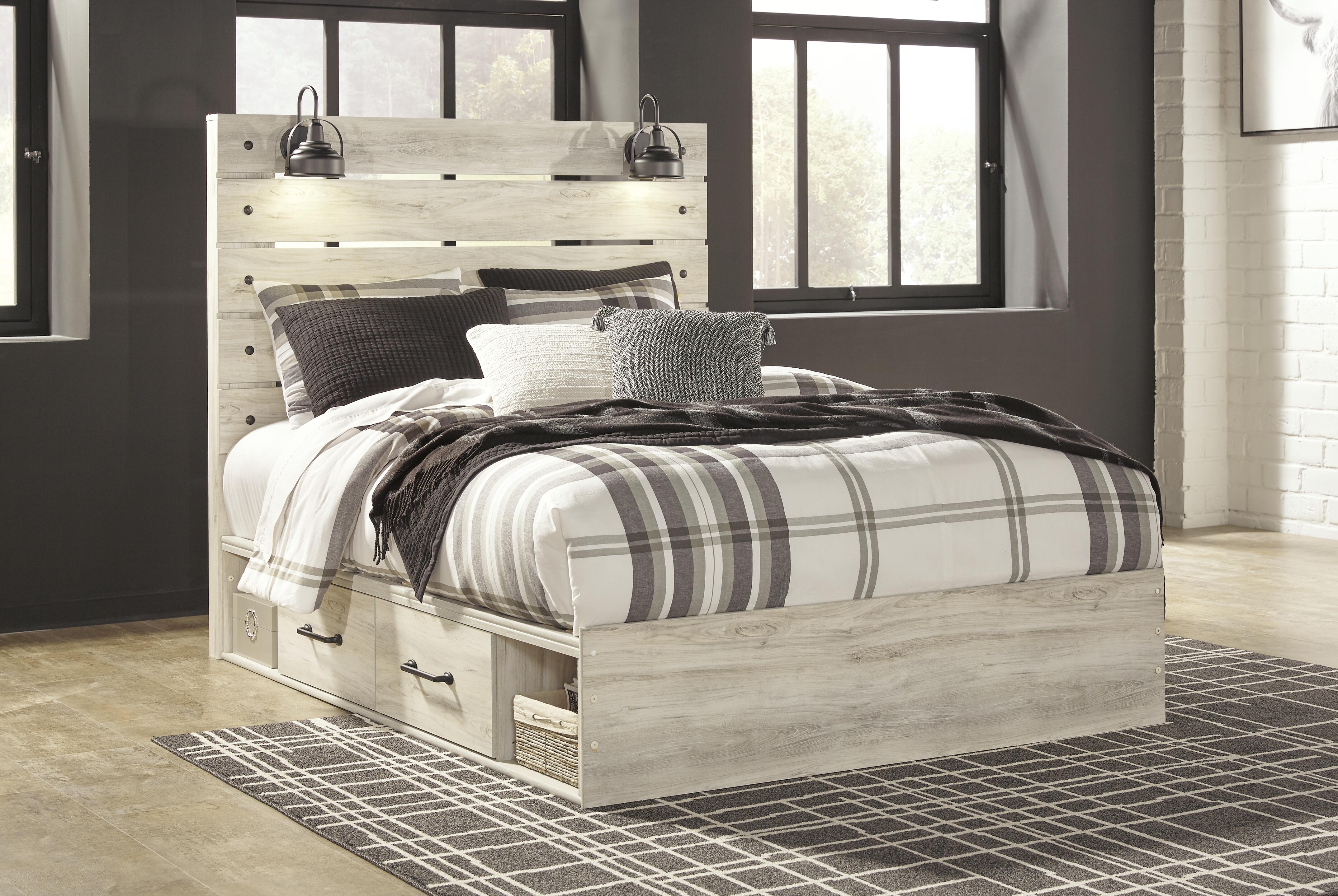 Cama Queen Cambeck con paneles y almacenamiento, cómoda y 2 mesitas de noche - image 16