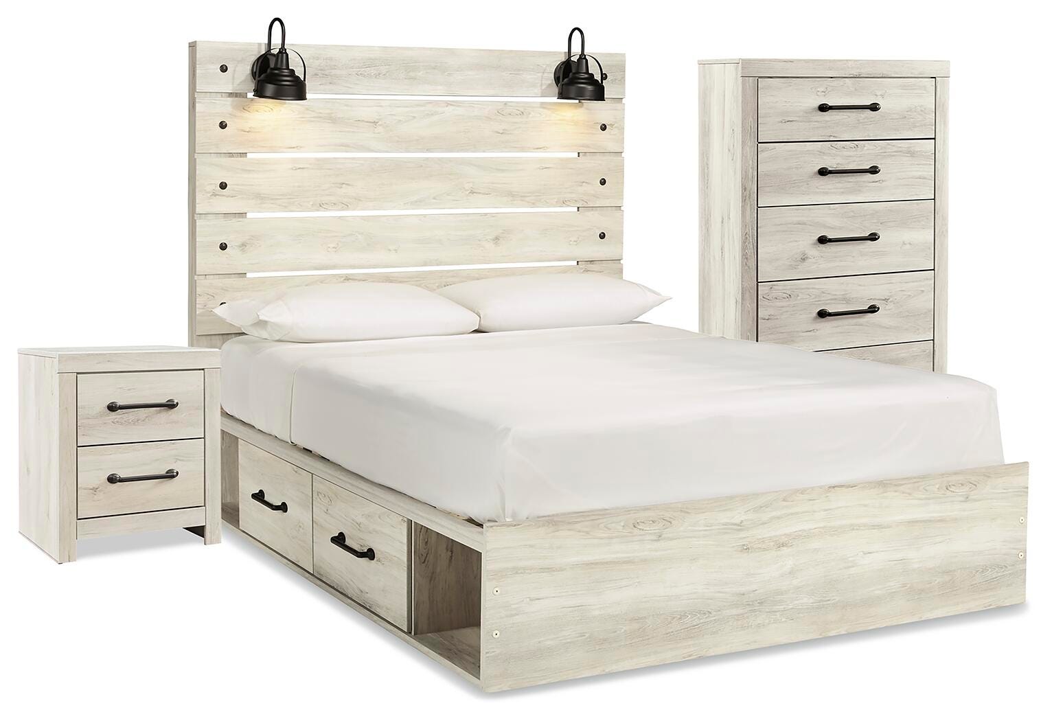 Cambeck Queen Panel Bed with Storage, Chest and Nightstand - image 1