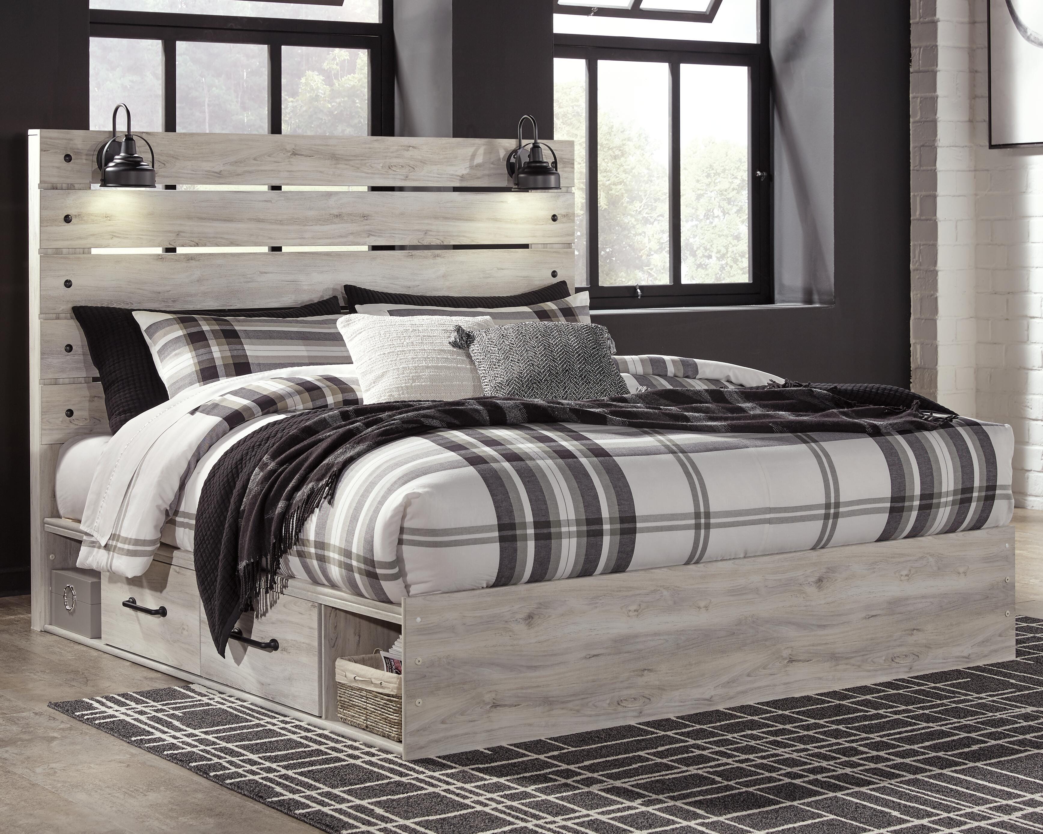 Cambeck King Panel Bed with 4 Storage Drawers - image 1