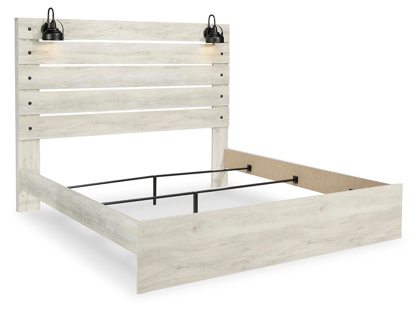 Cambeck Queen Panel Bed with Dresser and Nightstand, Whitewash, large