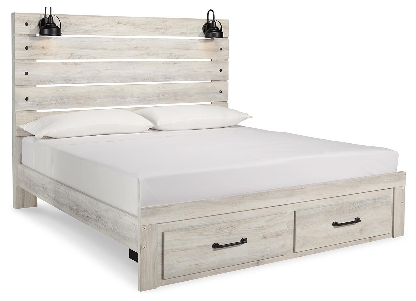 Cama con paneles y espacio de almacenamiento tamaño King Cambeck - image 1