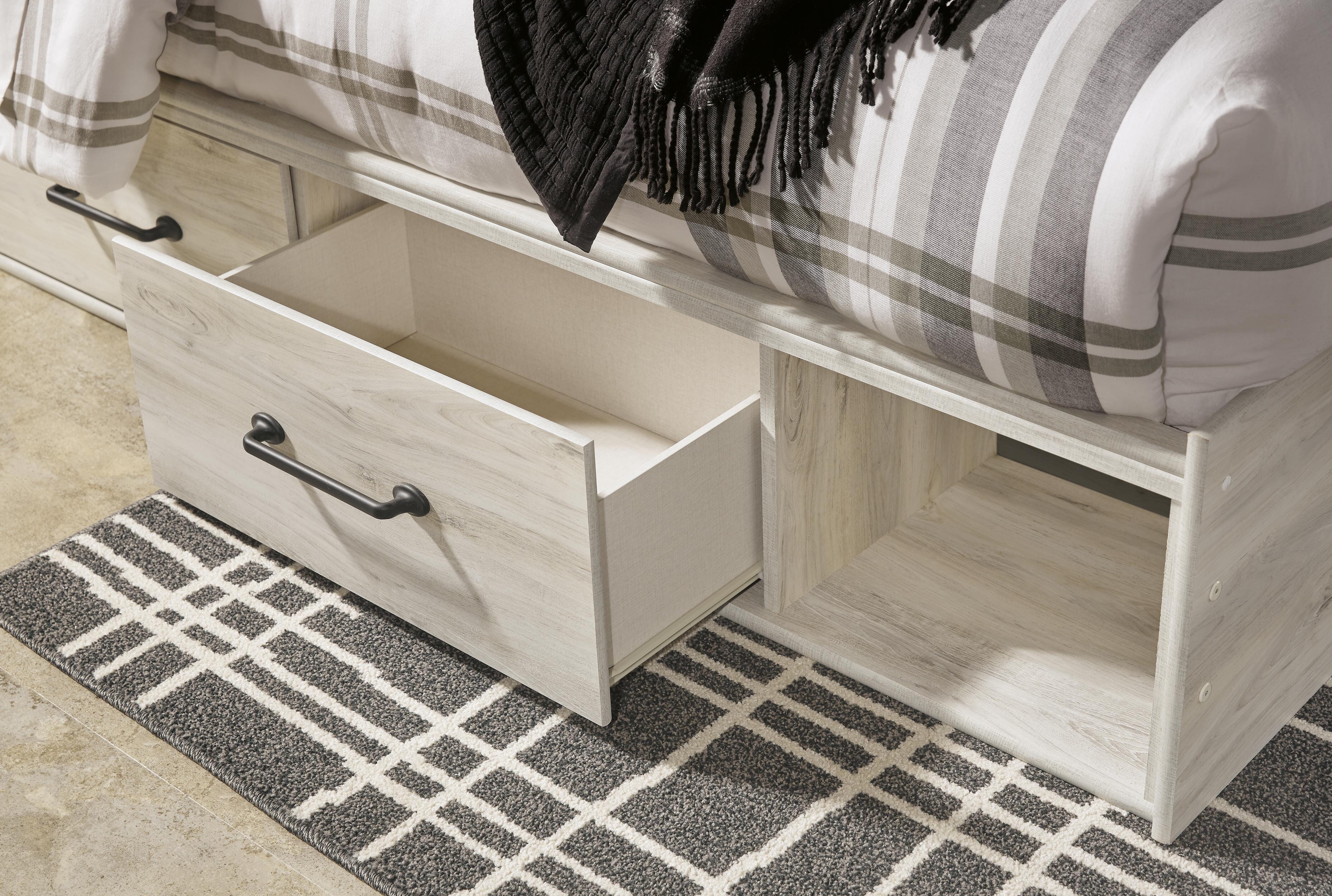 Cama Queen con panel y almacenamiento Cambeck, tocador, espejo, cómoda y mesita de noche - image 7