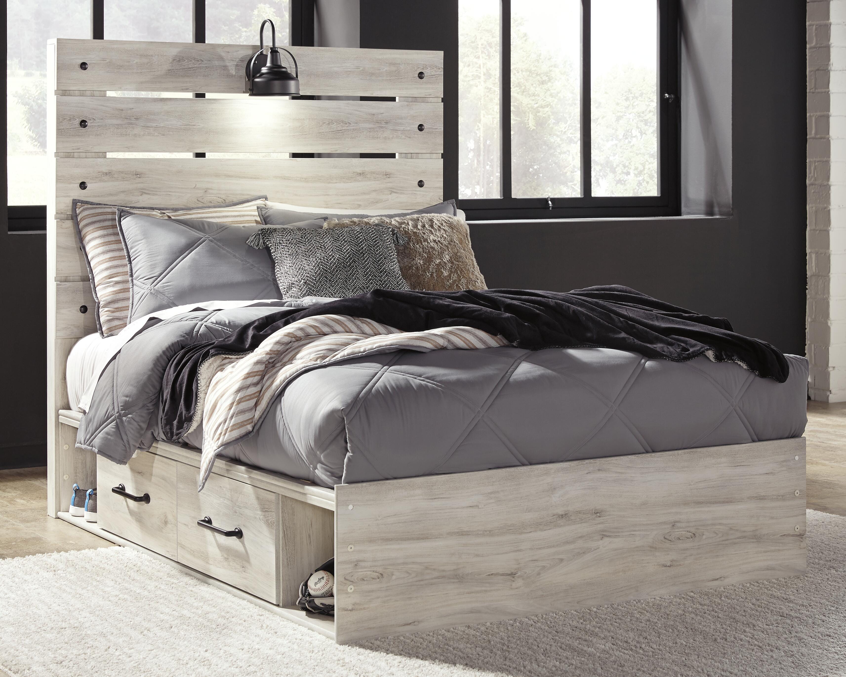 Cambeck Full Panel Bed with 2 Storage Drawers - image 1