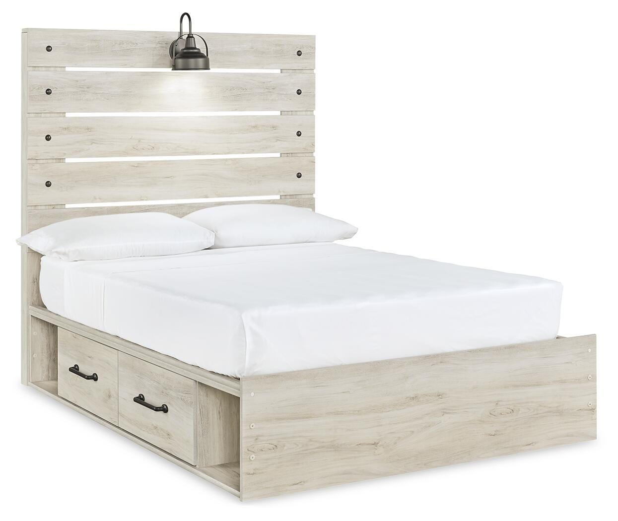 Cama con panel completo, baúl y mesita de noche Cambeck - image 7