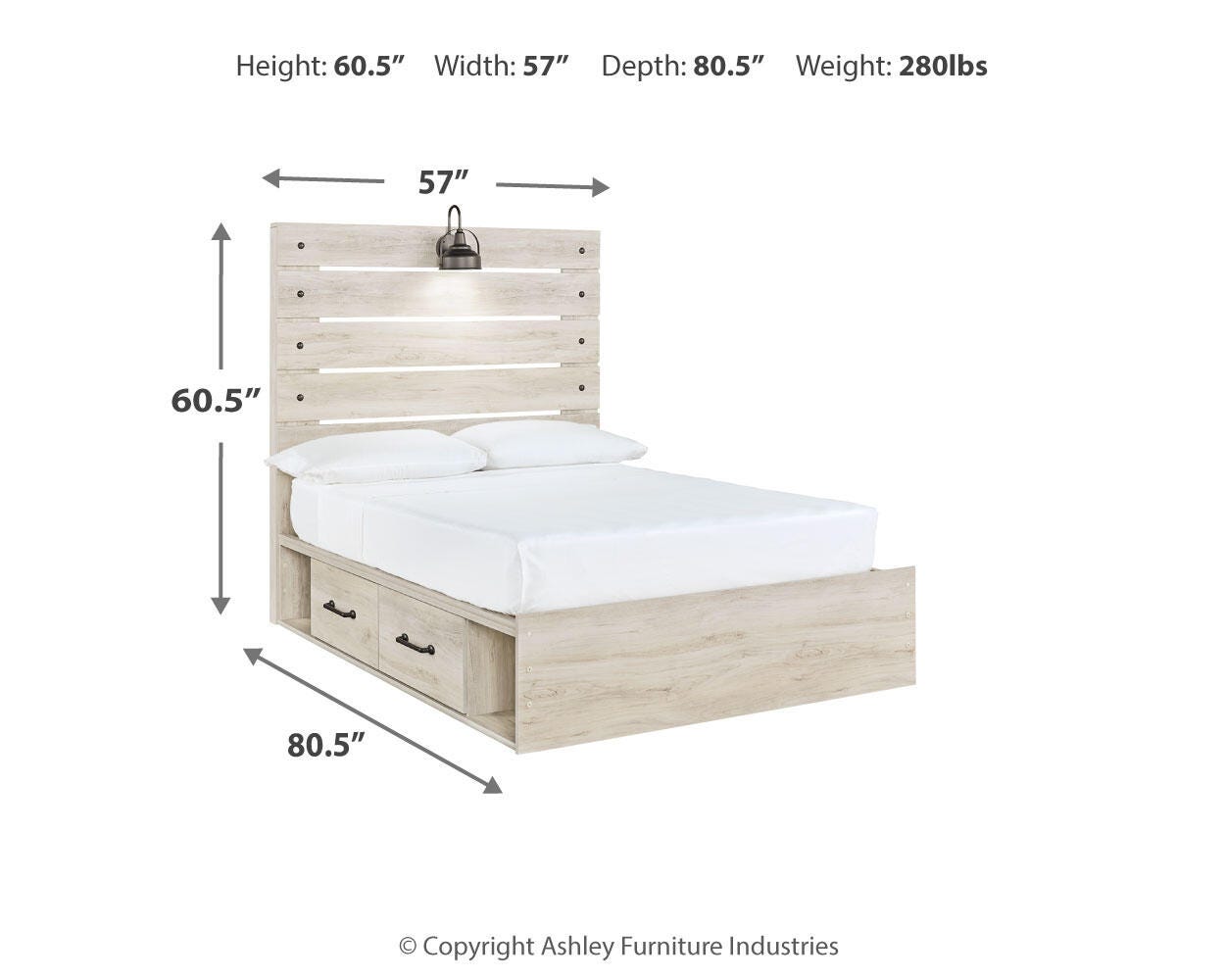 Cama con panel completo, baúl y mesita de noche Cambeck - image 17