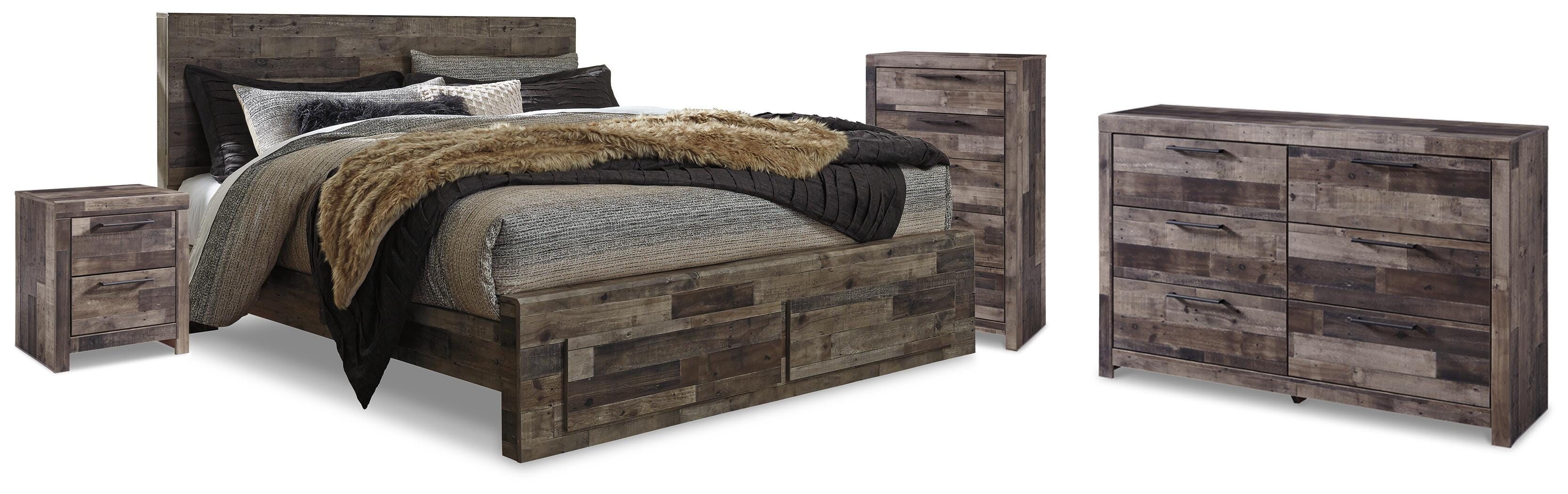 Derekson King Panel Bed, Dresser, Chest and Nightstand - image 1