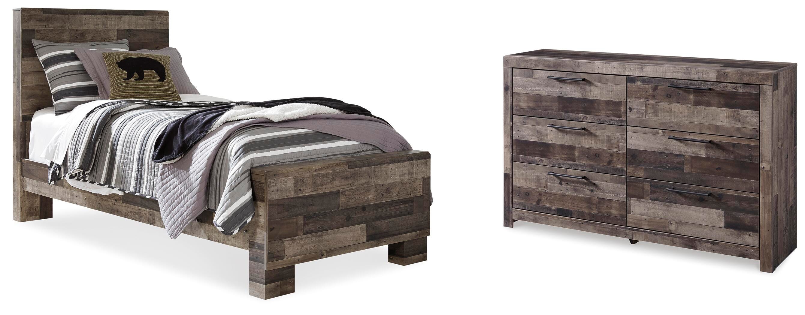 Cama de paneles dobles y cómoda Derekson - image 1