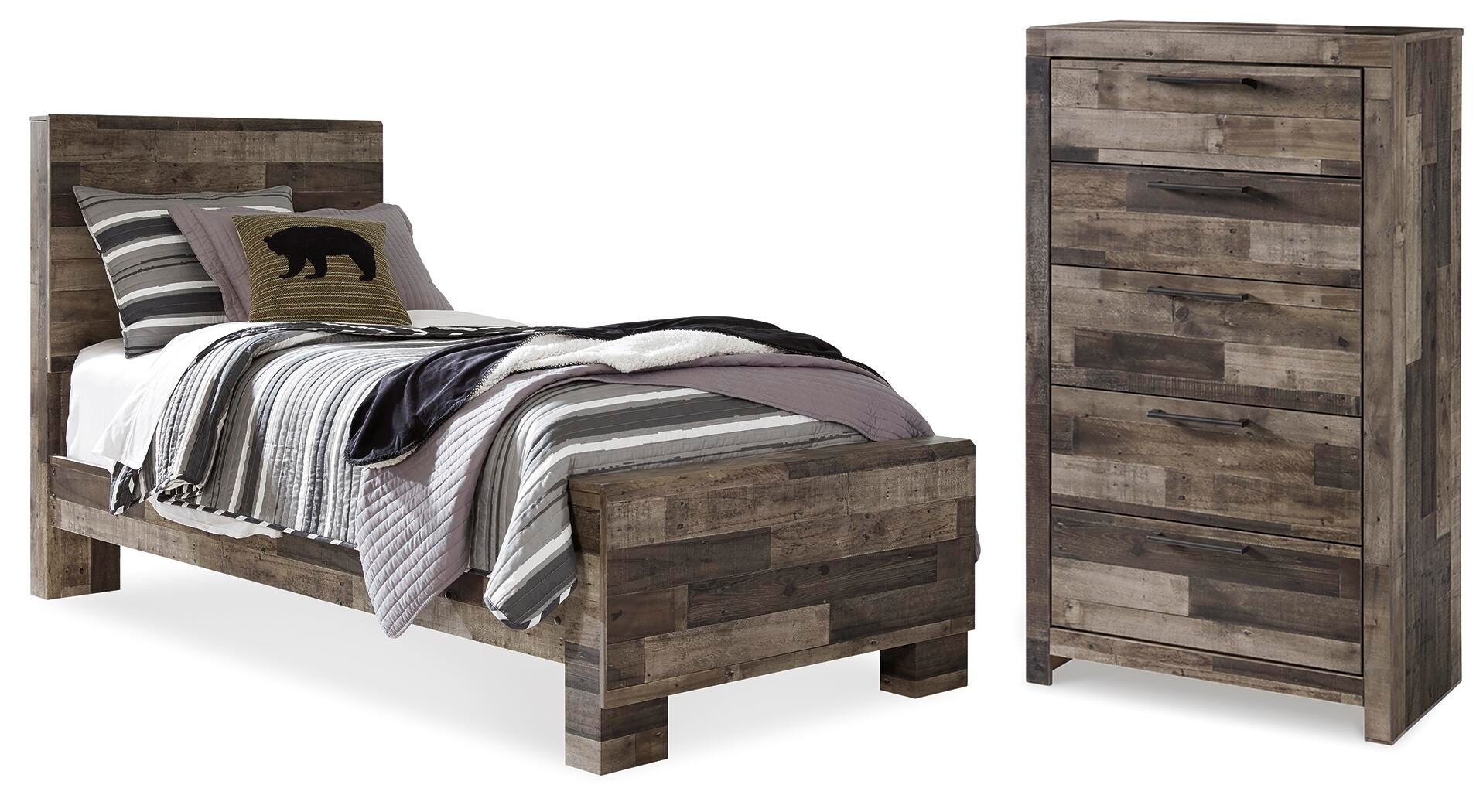 Juego de cama con panel doble y cómoda Derekson - image 1