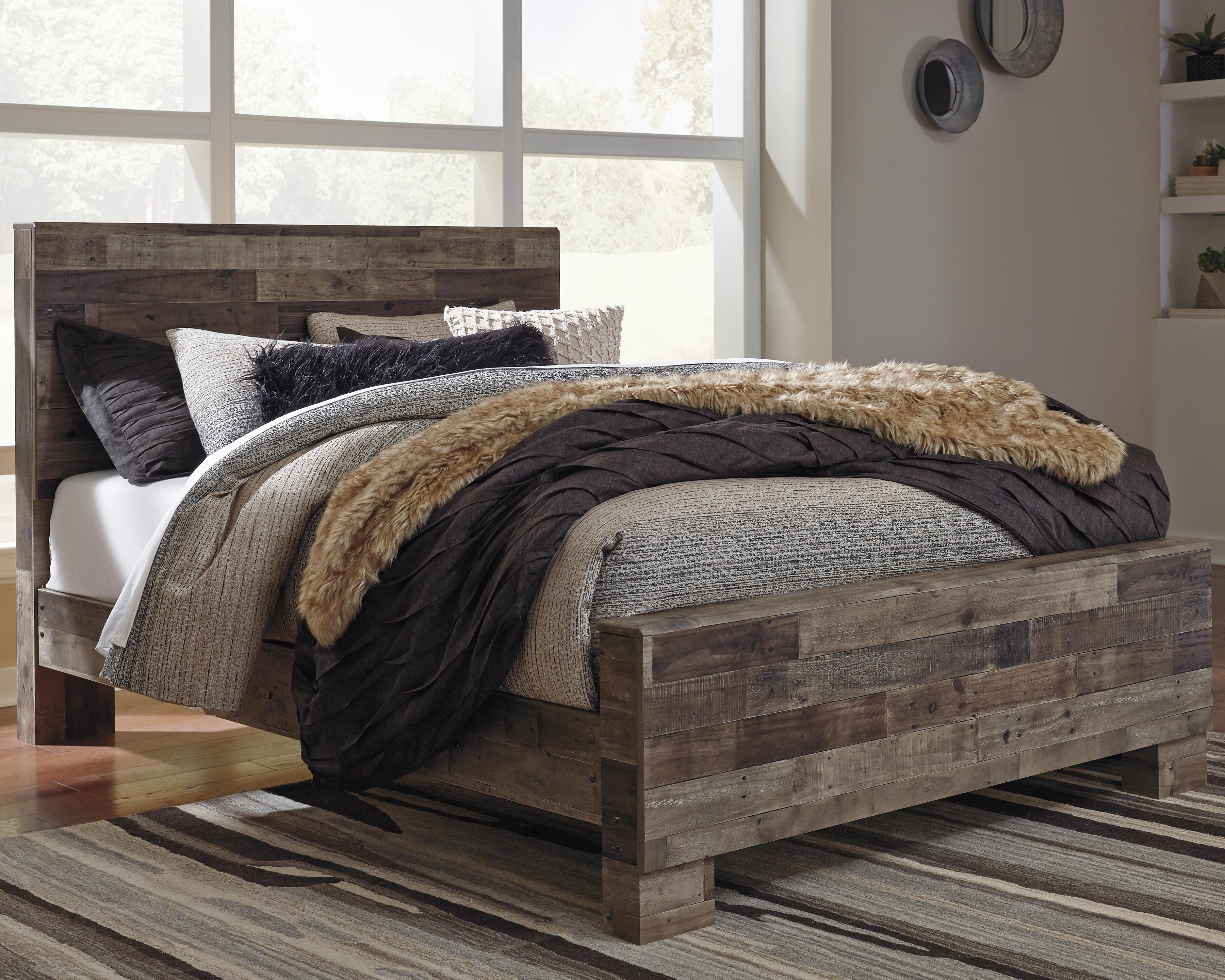 Cama Queen Derekson con cómoda con espejo y mesita de noche - image 9