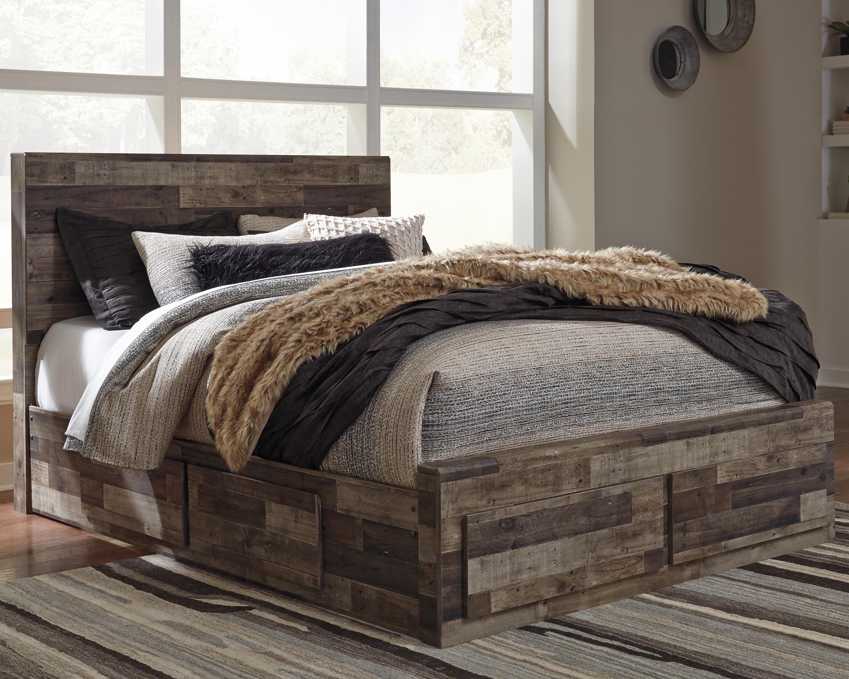 Cama Derekson Queen con panel de almacenamiento, cómoda y 2 mesitas de noche - image 8