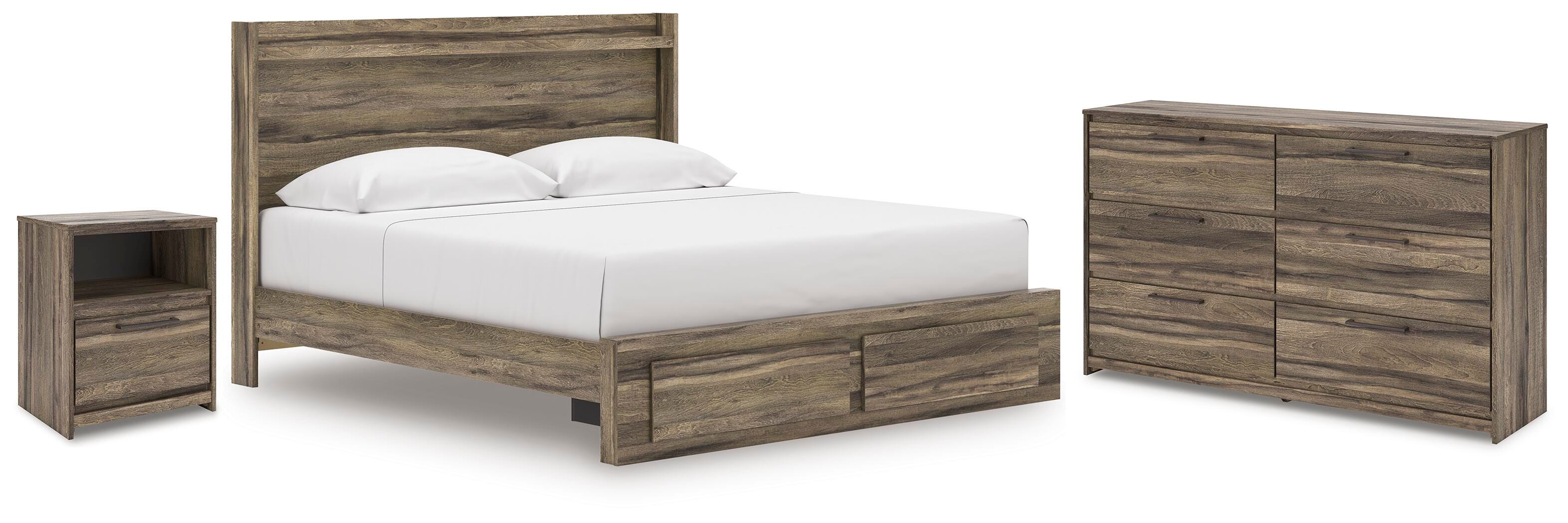 Baystorm King Panel Storage Bed, Dresser and Nightstand - image 1