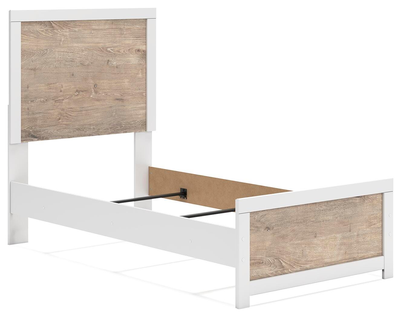 Charbitt Twin Panel Bed, Two-tone, large