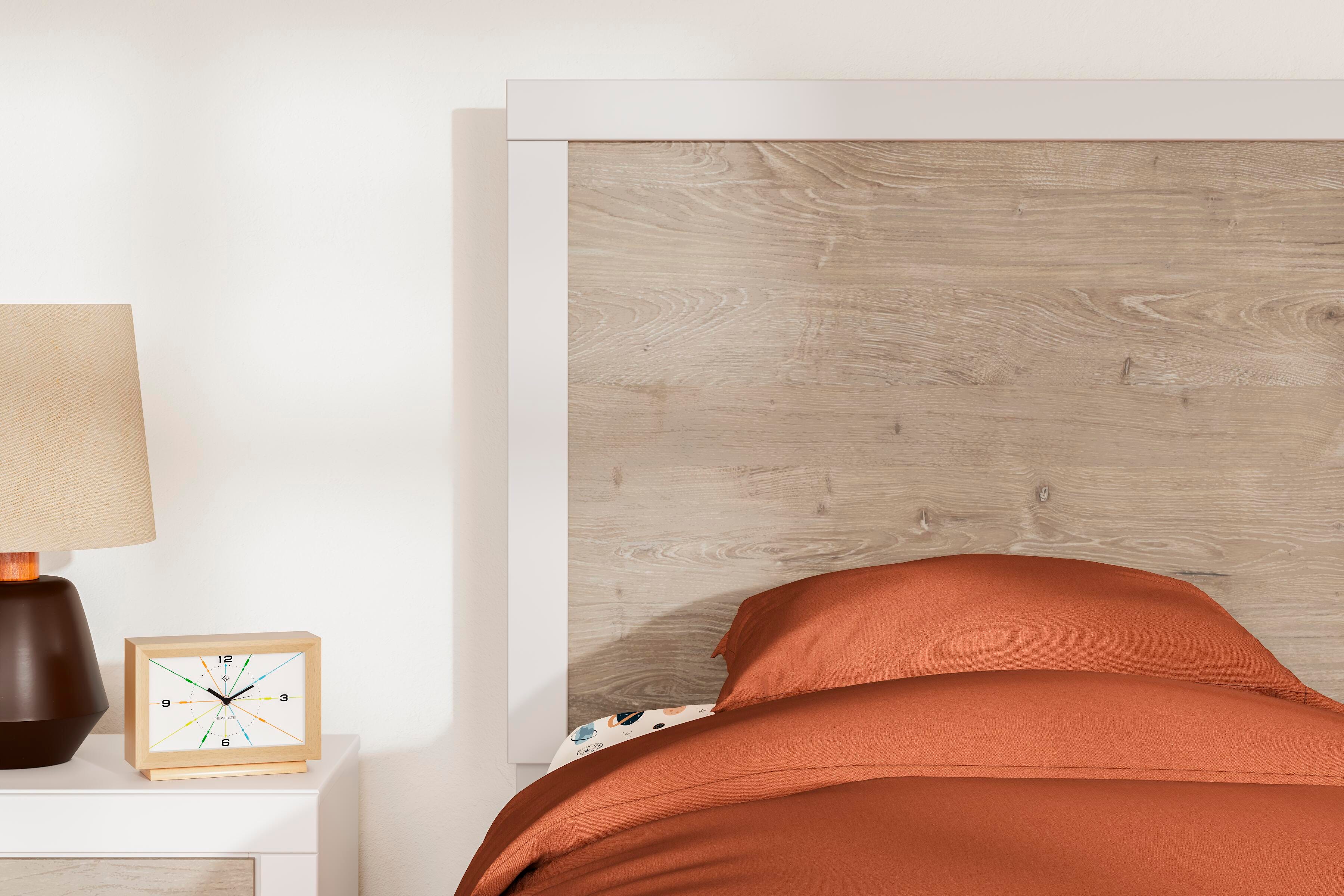 Charbitt Twin Panel Bed, Two-tone, large