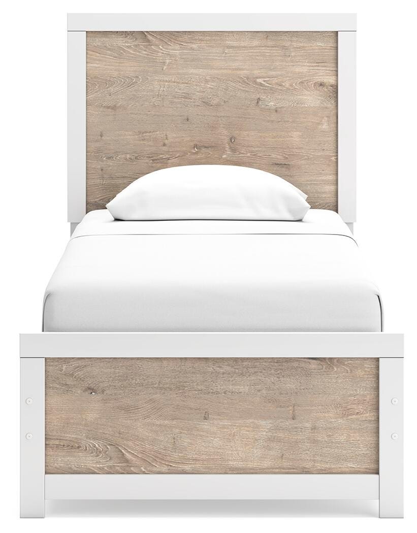 Charbitt Twin Panel Bed, Two-tone, large
